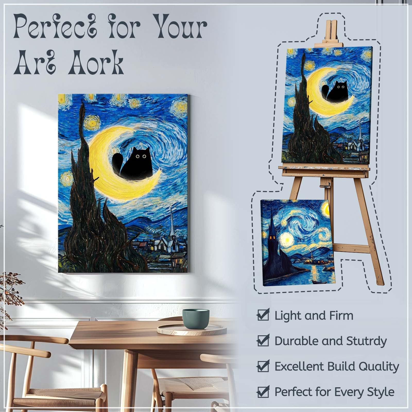 Keilrahmen auf Leinwand, 101,6 x 111,8 cm, erhältlich in 25 + Größen, Holzkeilrahmen für Zuhause und Büro, Galerie-Wickel-Wandkunstbedarf für Ölgemälde, Poster, Bilder und Malen nach Zahlen