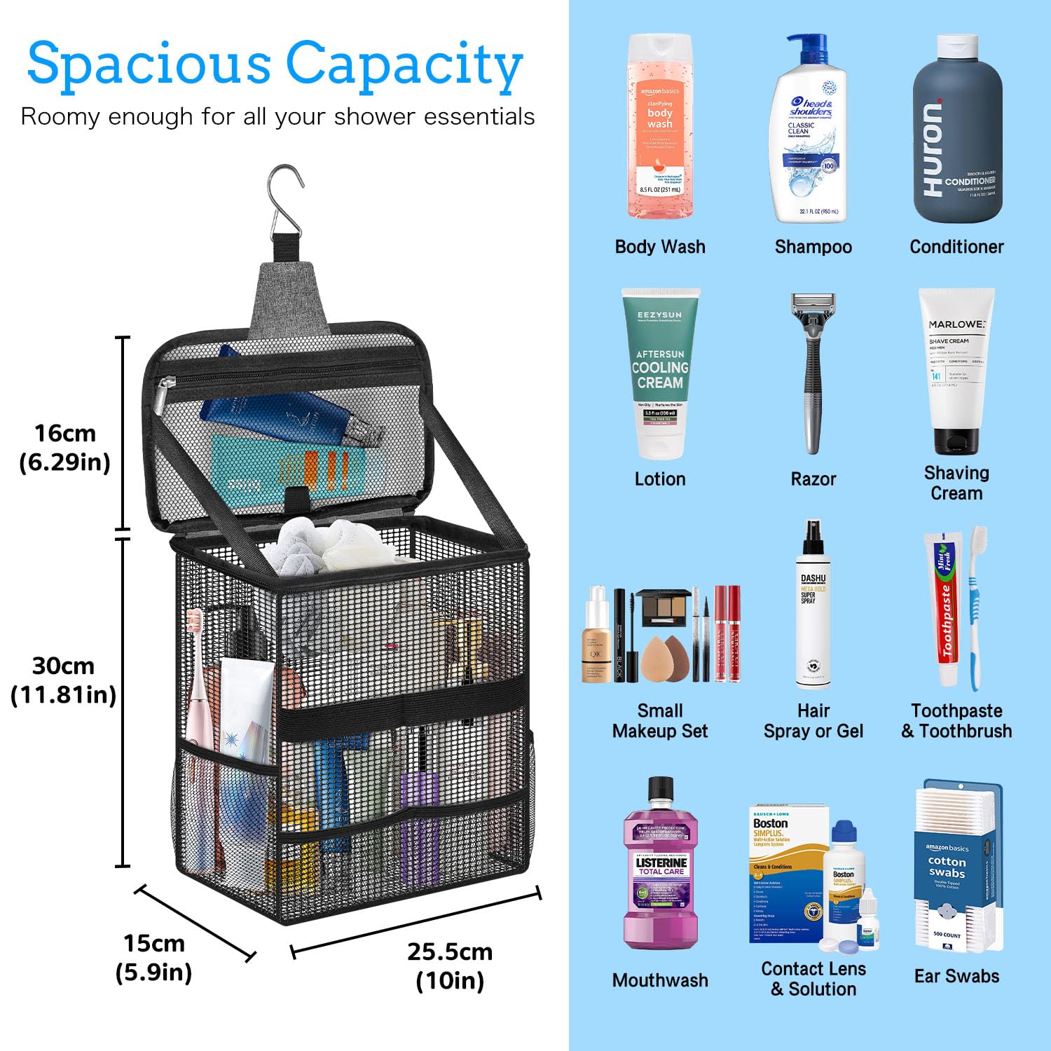 RXYY - Bolsa De Aseo Plegable Para Colgar De Viaje, Para El