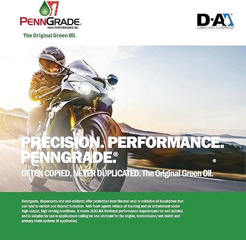 Miniatura 3 de PENN GRADE 1, 71576, V2 Aceite para motocicleta de 4 tiempos SAE 20W-50, 1 cuarto de galón