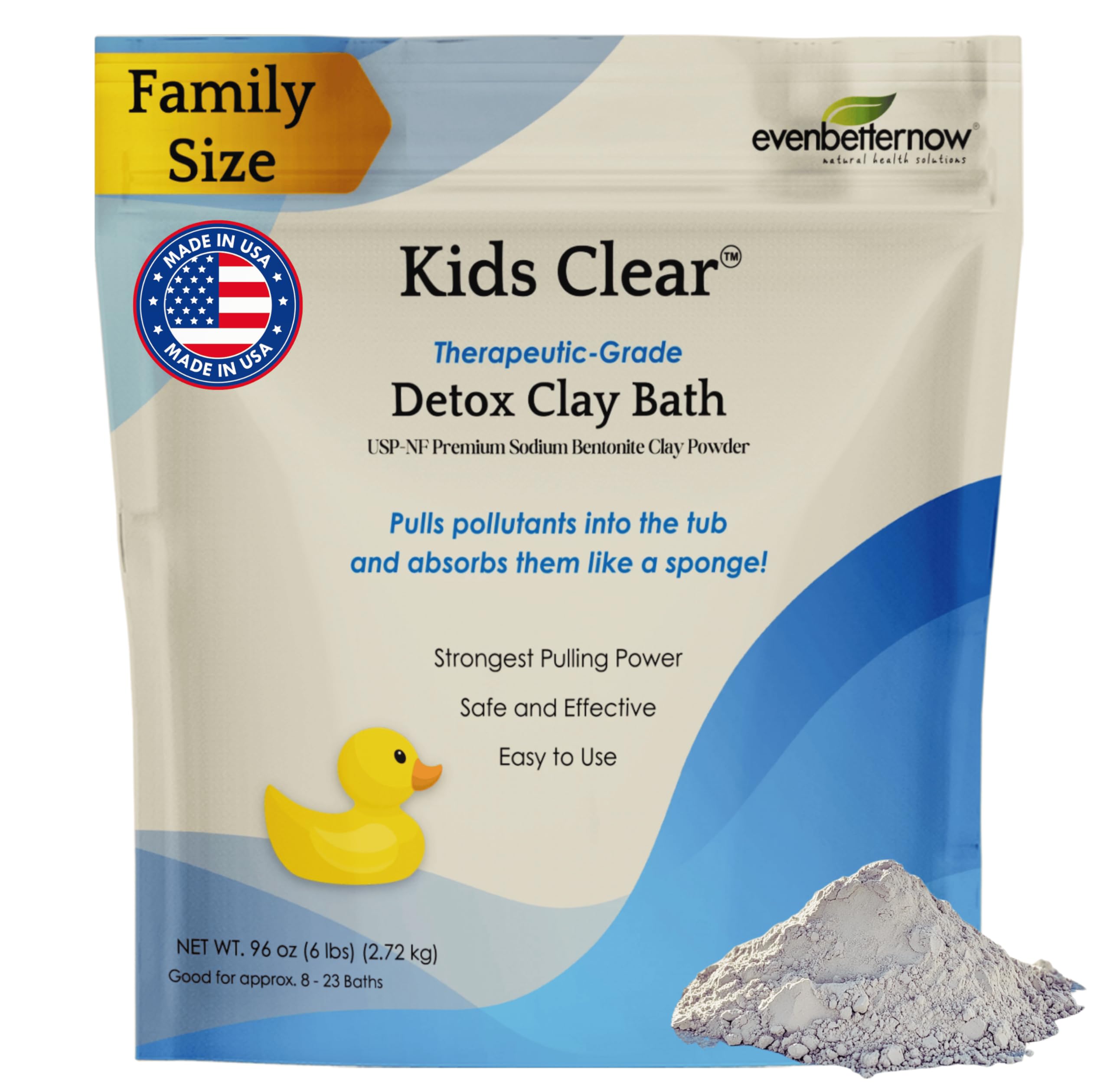 Amazon.com : Kids Clear Detox Clay Bath, 100% Pure Sodium