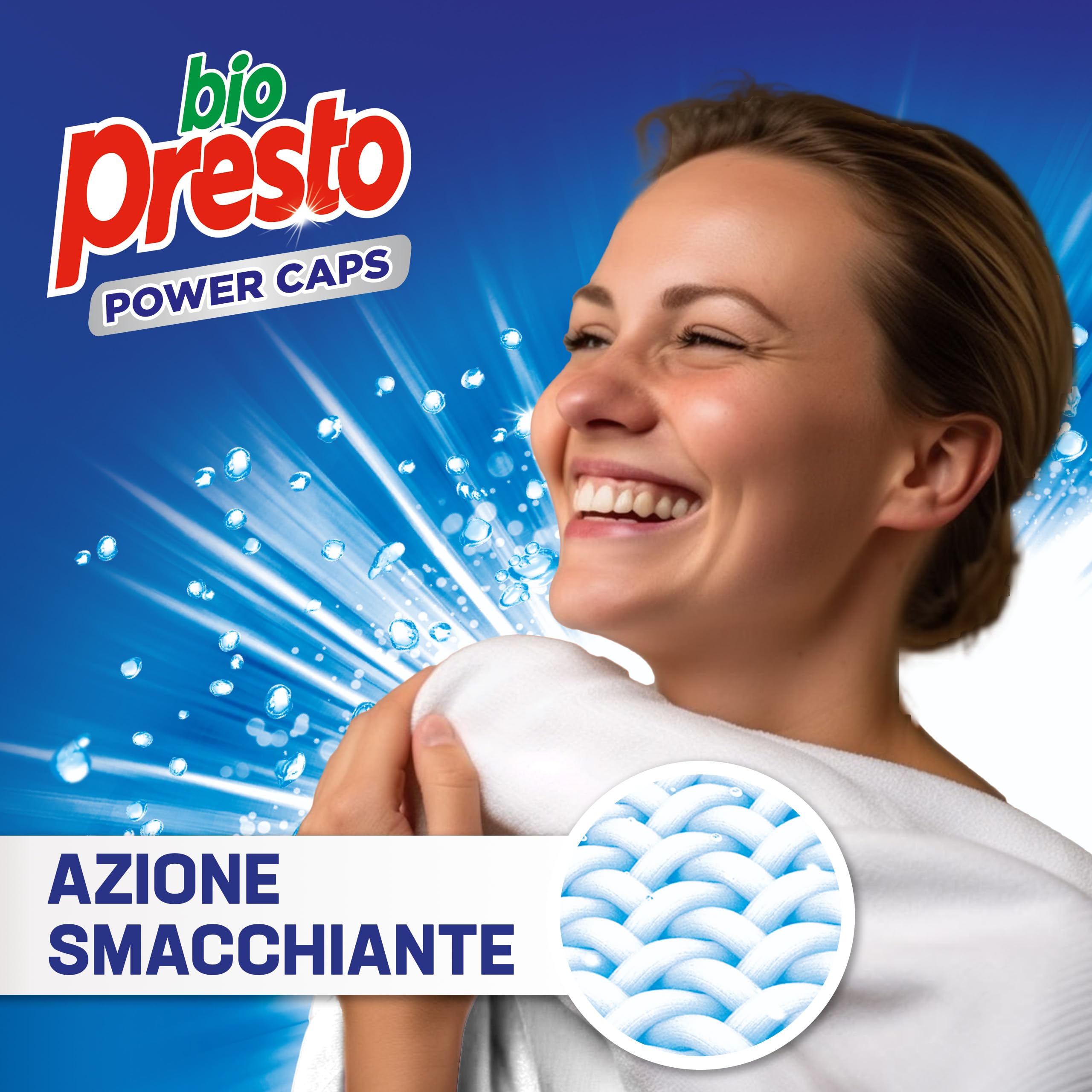 Bio Presto Power Caps Classic - Detergente para lavadora predosificado en cápsulas, paquete de 135 lavados