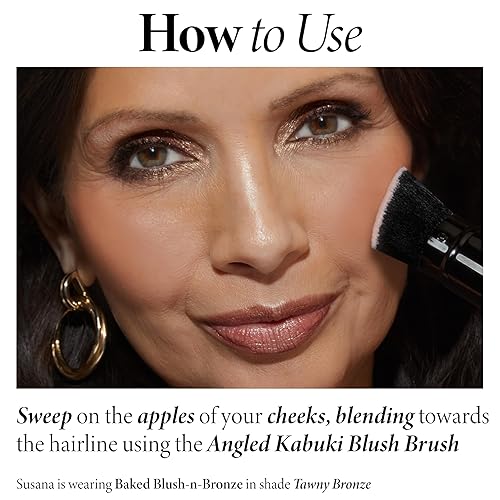 Miniatura 6 de LAURA GELLER NEW YORK Blush-n-Bronze - Rubor bronceador marmoleado 2 en 1 para esculpir, tono Earthy Bronze (bronce jengibre), para contorno de
