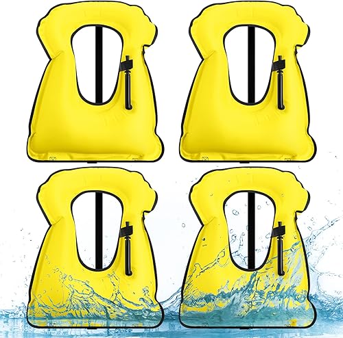 Chaleco de esnórquel inflable para adultos, chaleco de natación portátil, chaquetas de kayak ajustables, chalecos de seguridad para esnórquel,