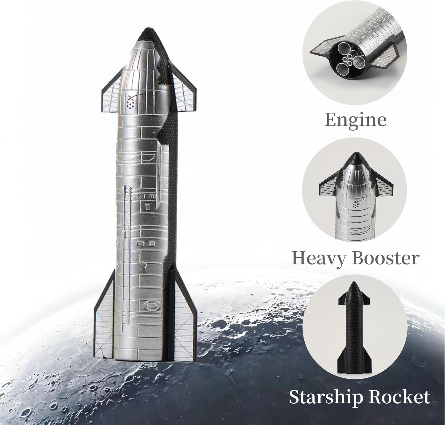 SpaceX Starship Die-cast Rocket Model for Gift-1/400 Scale Small image 3