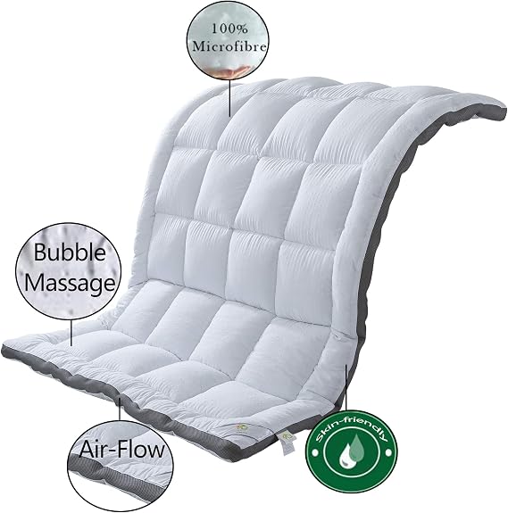 Mattress Topper Queen & Mattress Pad Protector - Quality Plush Luxury Down Alternative Pillow Top - 2inch Extra Thick Mattress Cover(60x80)