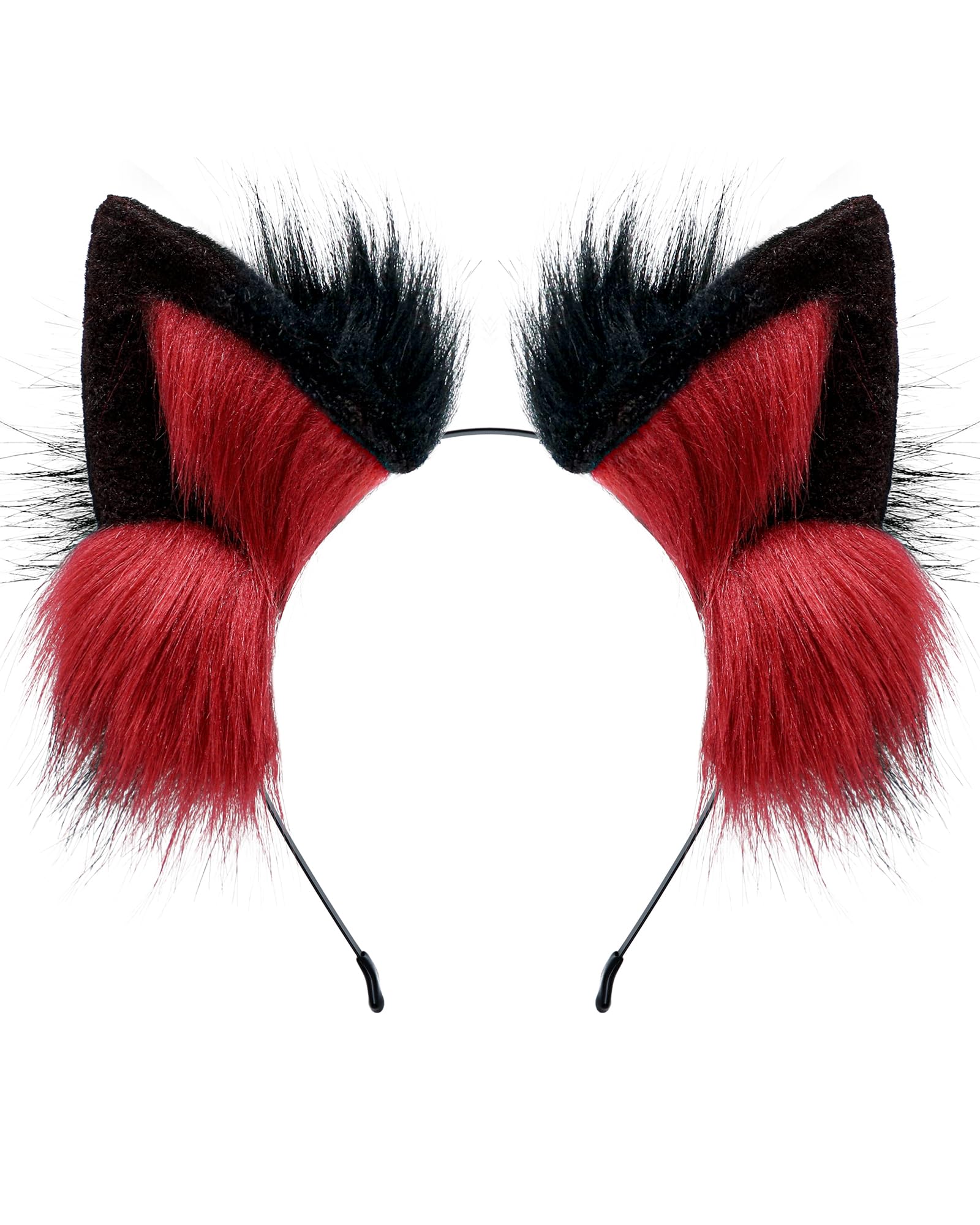 BNLIDES Handmade Fur Fox Wolf Cat Ears