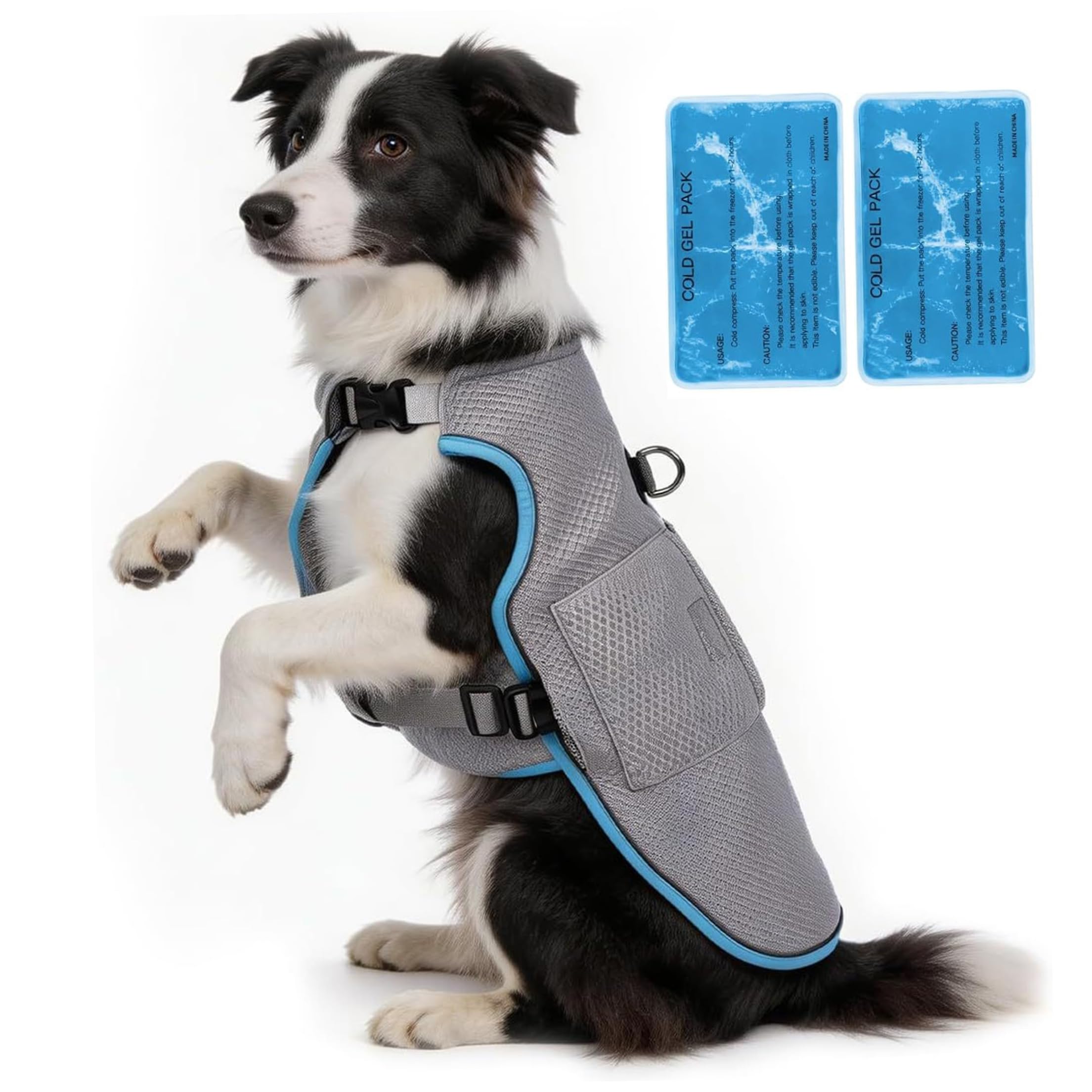 Chaleco de enfriamiento para perros para evitar golpes de calor Xoeryoy L con hielo