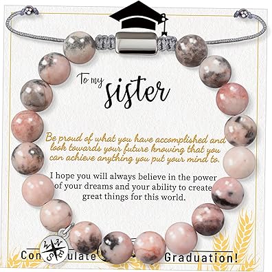 Stocking Stuffers for Teens, Christmas Gifts for Mom from Daughter Beaded Bracelets for Women Teen Girl Gifts Adjustable Charm Link Bead Birthday Graduation Gift for Her Girlfriend Sister