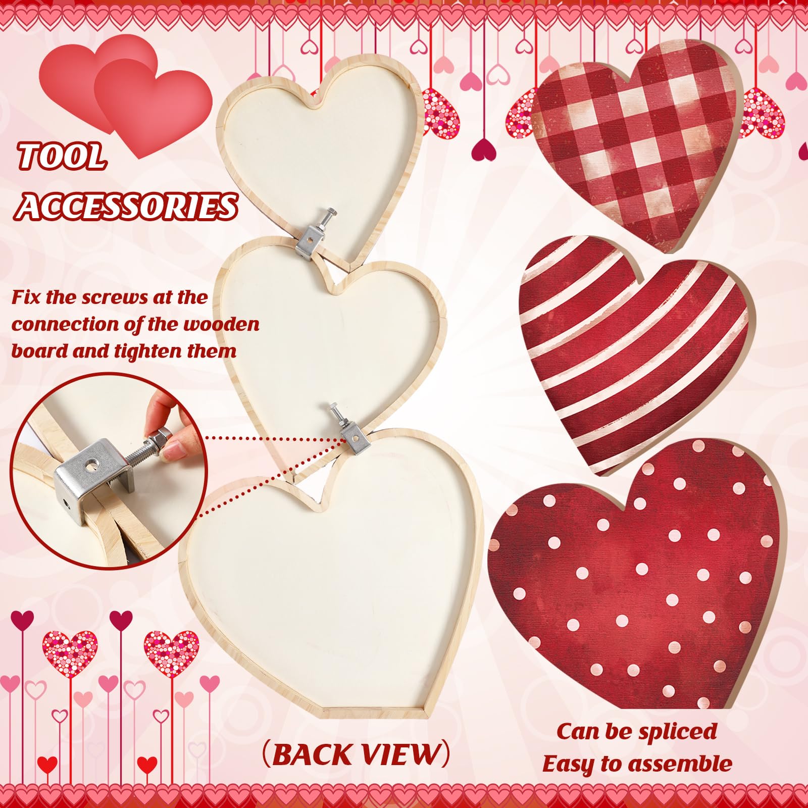 Amazon.com : Yerliker 35 inch Valentine's Day Stacked heart for