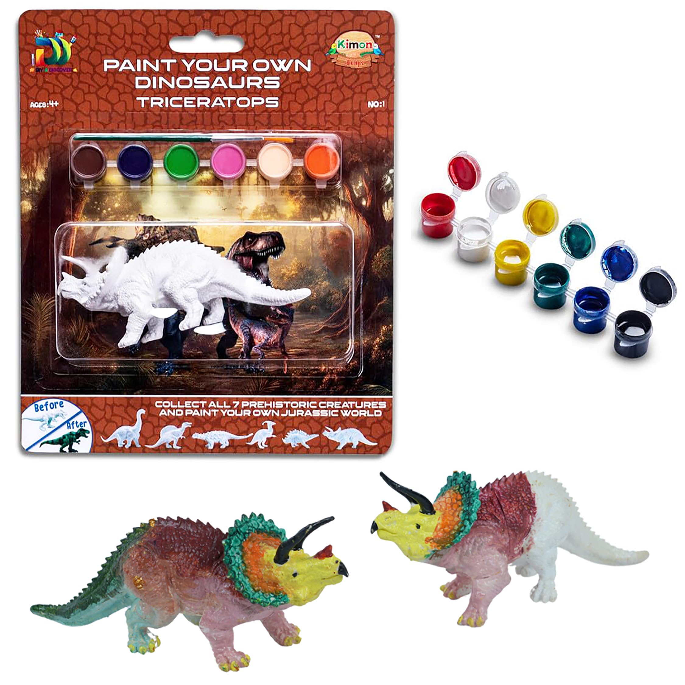 See full amazon price history chart for Kimon Toys Paint Your Own 3D Dinosaur - Triceratops with 6 Washable Colour & Brush l Activity Art & Craft Kit for Boys & Girls | Model Fun Toys for Kids Educational Learning Games- Children DIY Kit Kimon Toys Paint Your Own 3D Dinosaur - Triceratops with 6 Washable Colour & Brush l Activity Art & Craft Kit for Boys & Girls | Model Fun Toys for Kids Educational Learning Games- Children DIY Kit (B0D3J8FJSL) Amazon Price History, Amazon Price Tracker