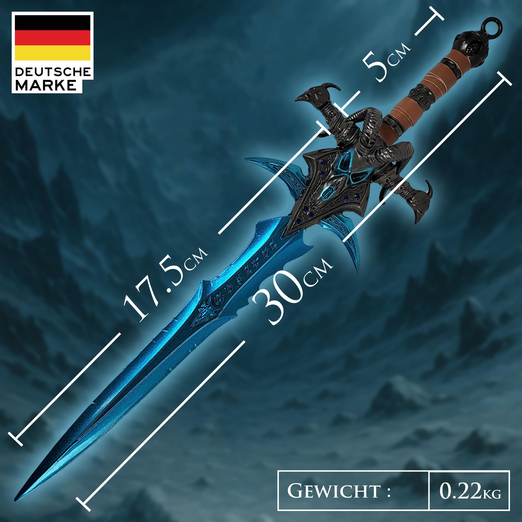 World of Warcraft Frostmourne Deluxe 30 cm Brieföffner Schwertform Basis Accessoire