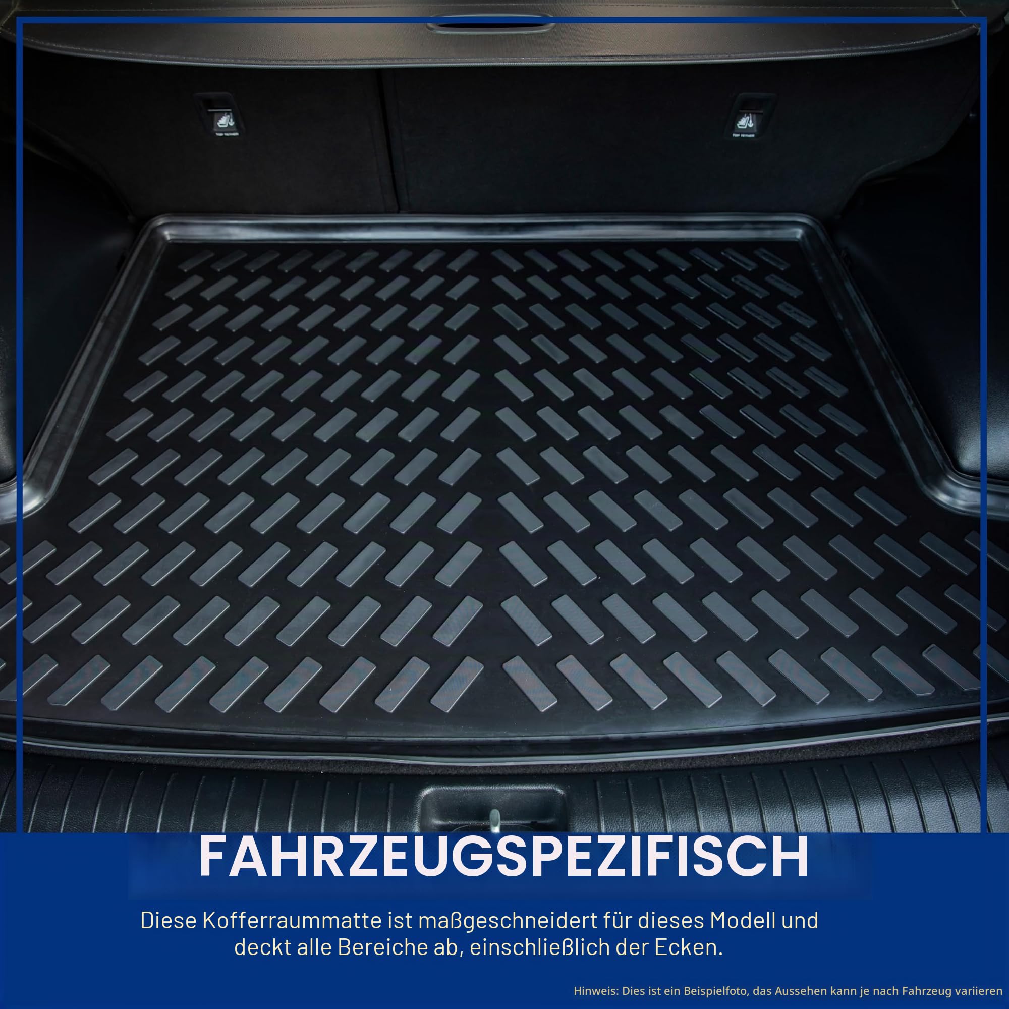 ELMASLINE 3D Gummi Kofferraumwanne für OPEL Combo E Life 2018-2026 | Kurzer Radstand | Kofferraummatte mit hohem Rand Kofferraum Zubehör