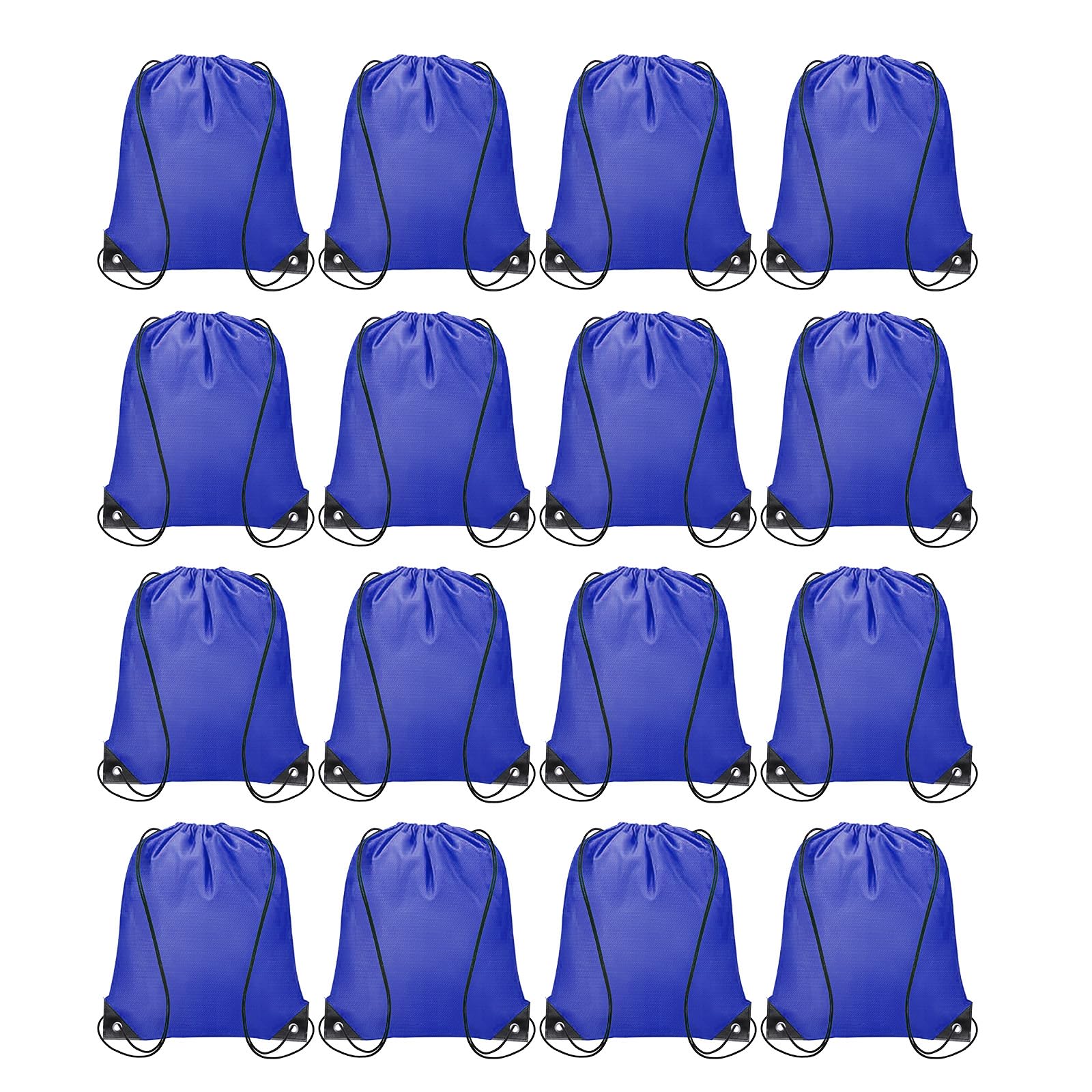 Muiltvoe 16pcs Drawstring Bags Draw String Backpack Bulk Polyester Sport Draw String Bag Gym Sack Cinch Tote String Backpack for Gym Party Sport Trip Swimming Beach, Yellow