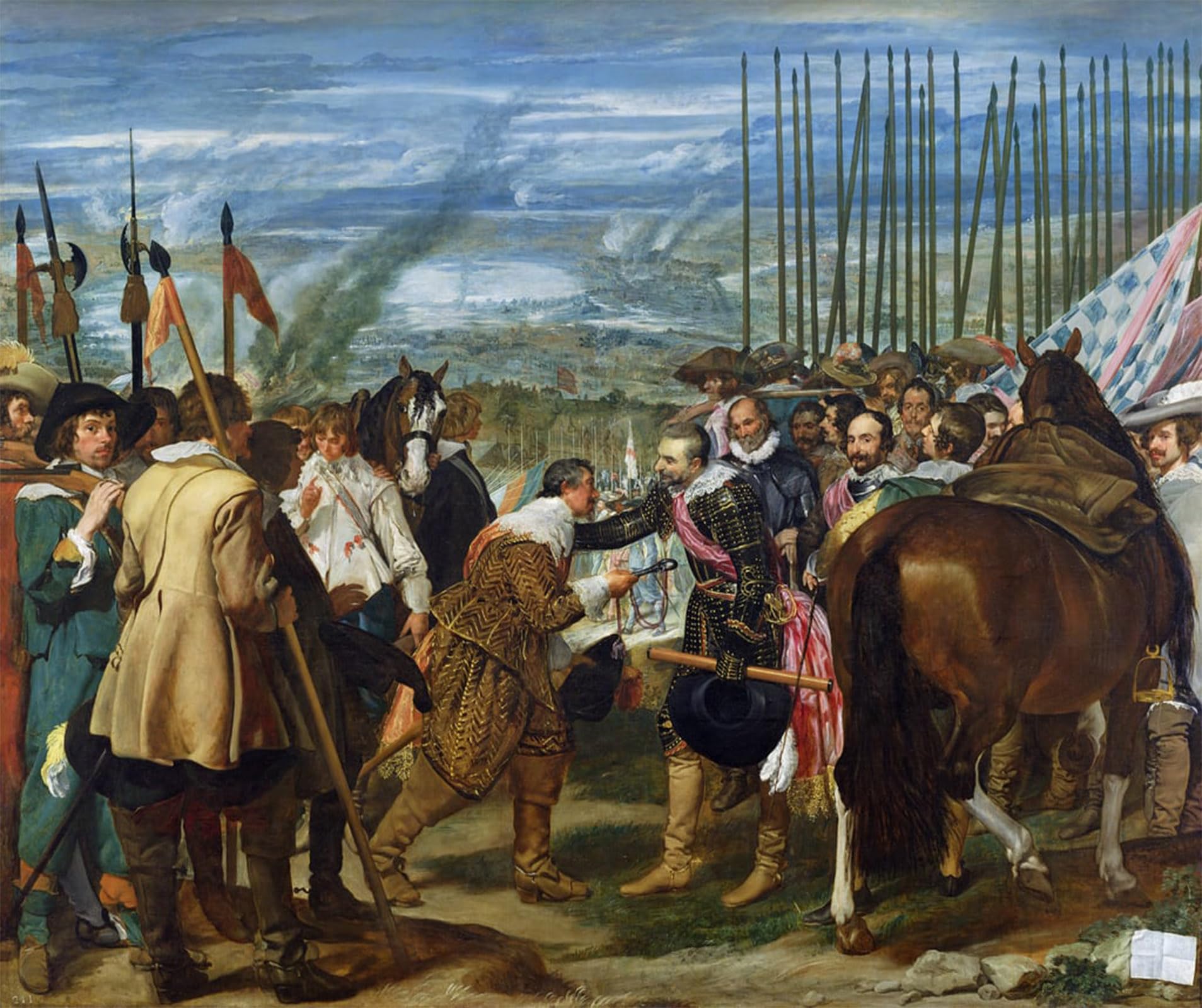 ARTXLXXBN Famous Print Painting Colorful Art Print the Surrender of Breda by Diego Velázquez Canvas Art Decorations for Home Decor 60x90cm