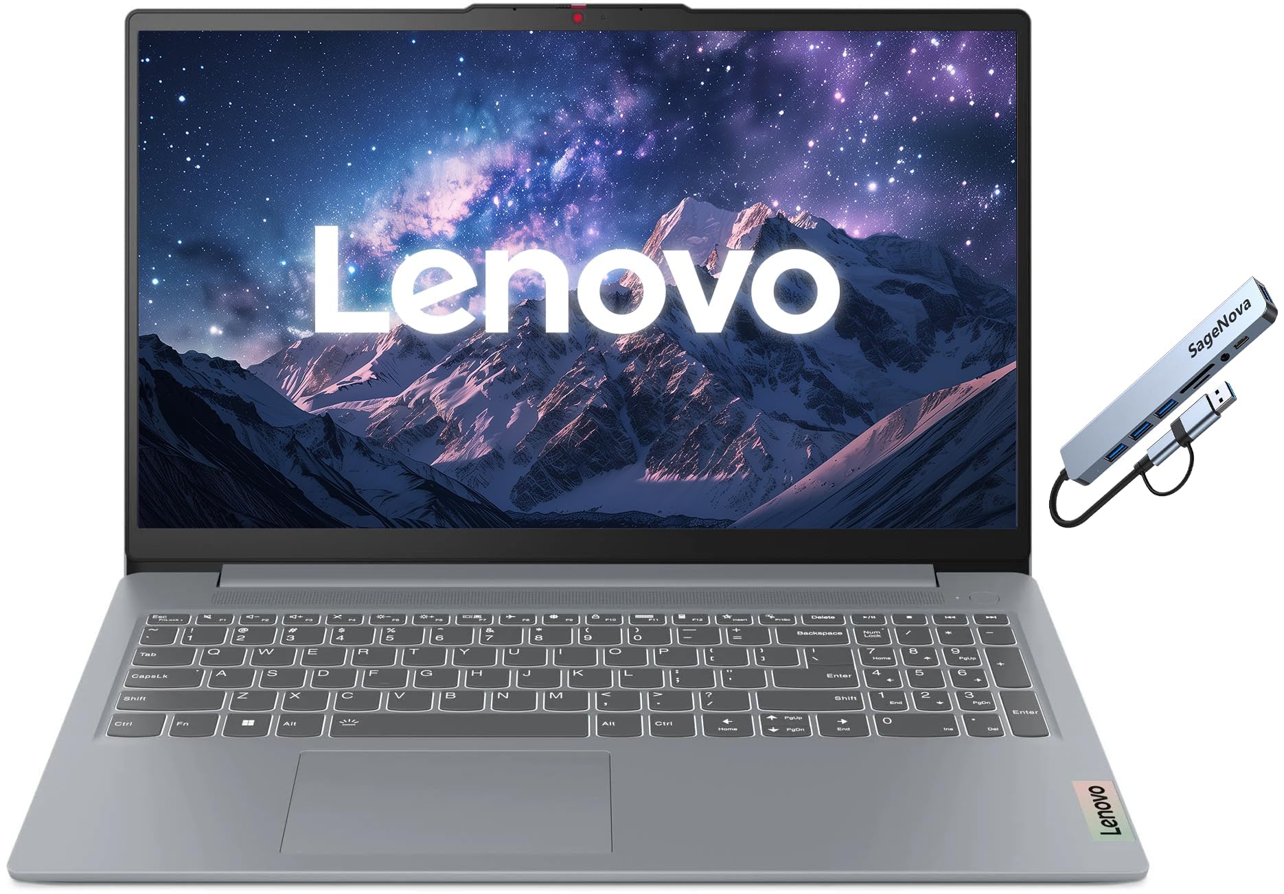 lenovo ideapad slim 3i 15.6" fhd laptop computer, 8gb ram, 128gb ssd, microsoft office 365 included, intel n150, windows 11 home, arctic grey