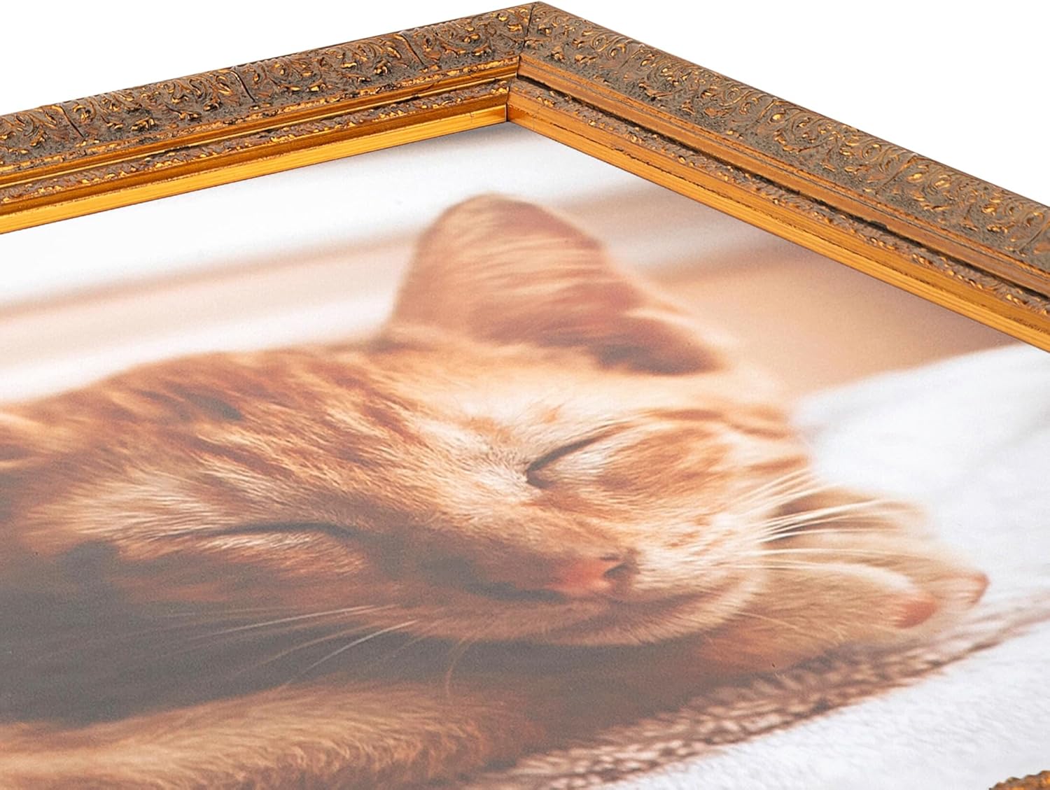 ArtToFrames 4x4 Inch Gold Picture Frame, This 1.63 Inch Custom Poster Frame is Gold with Green Tones - Comes with Regular Glass and Corrugated Backing (2WOMOM79000-4x4)
