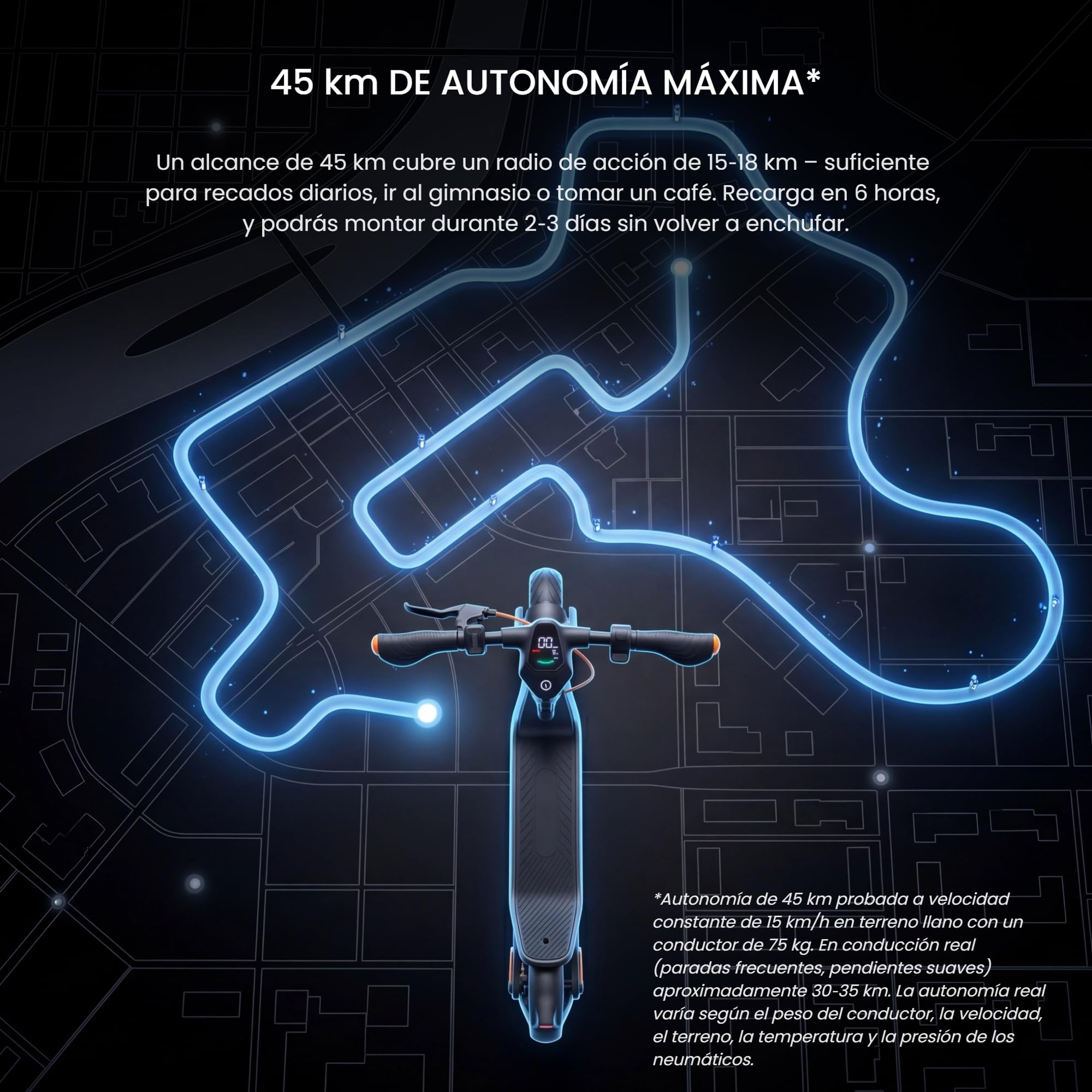 Patinete Eléctrico para Adultos Serie R, Sensor de Huella Digital, 85 km Autonomía, Neumáticos Tubeless 10,5", Control de Tracción TCS