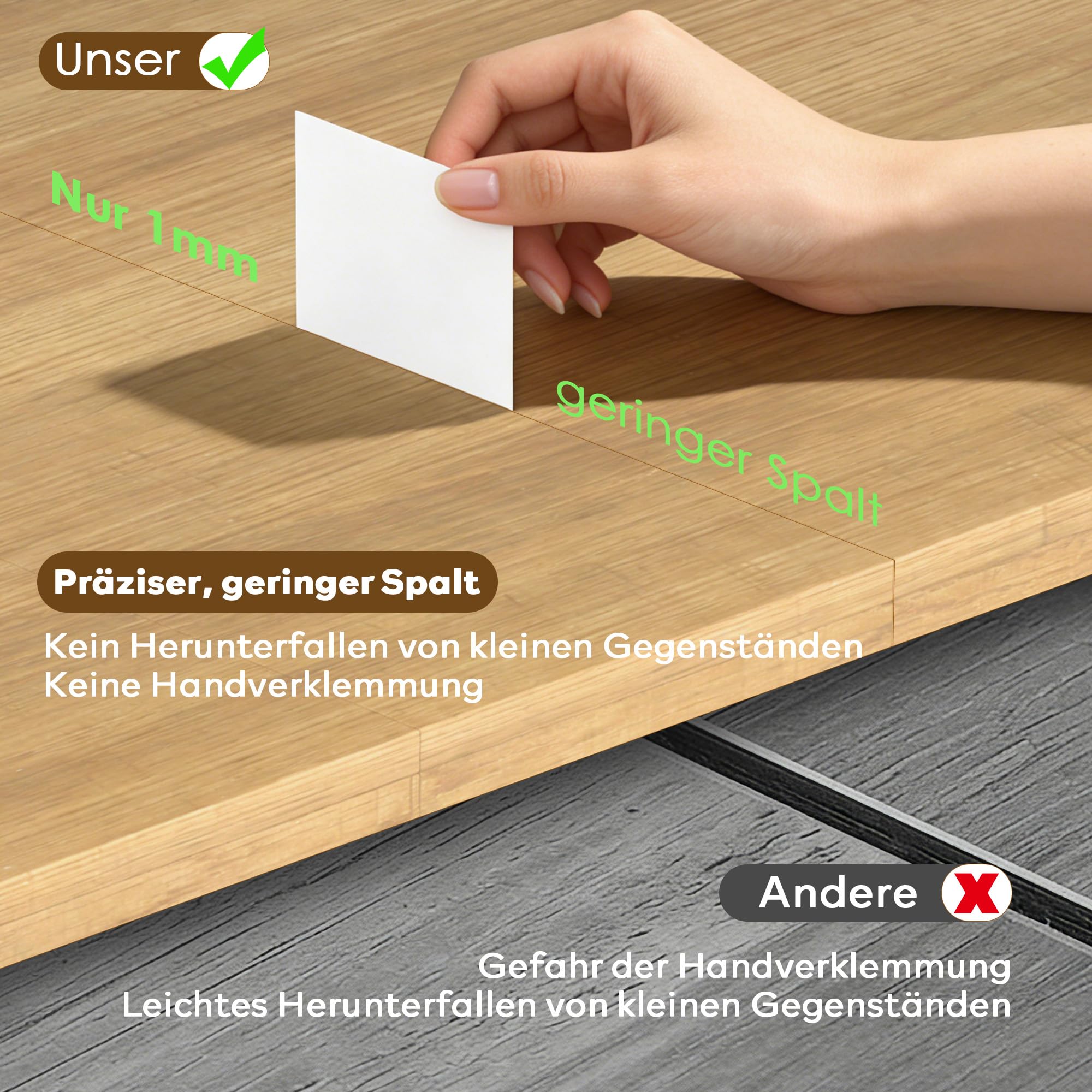 ROCSUMOO 120-160cm Ausziehbarer Esstisch, Küchentisch für 2-6