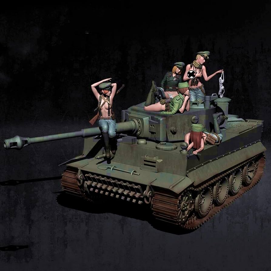 Amazon | 1/35 WWII 戦車 女性兵士 レジンモデルキット 未塗装