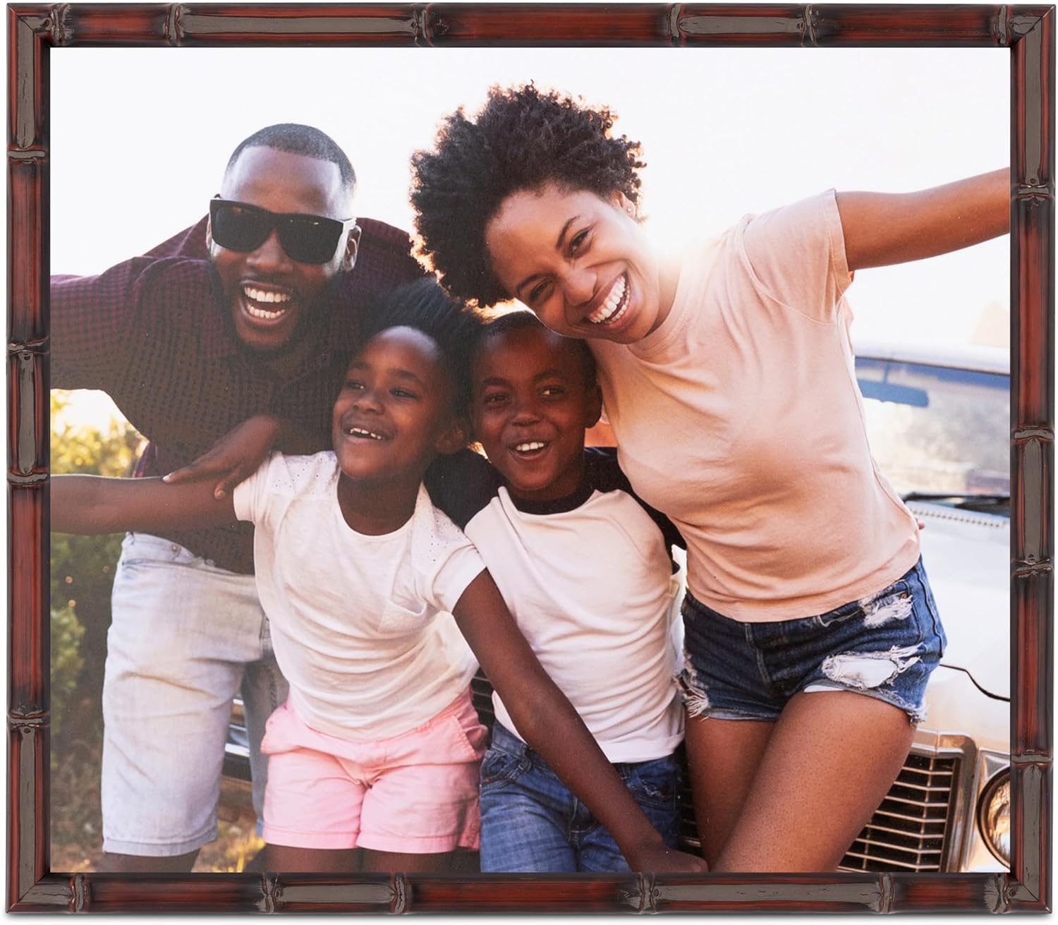 ArtToFrames 11x14 Inch Brown Picture Frame, 1 - Pack, This 0.75 inch Custom Wood Poster Frame is Walnut Bamboo, Comes with Regular Glass (Frame_Pack_1_D8575-11x14)