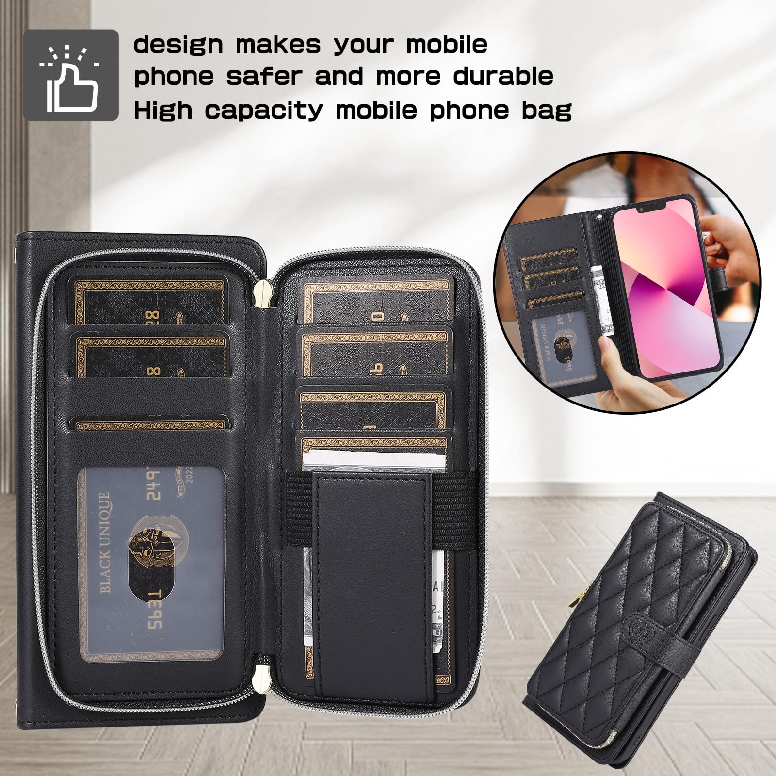 XINQCASE per Xiaomi Redmi Note 11 Pro 4G/5G, Custodia a Portafoglio in Pelle PU [Tracolla Staccabile], Flip Libro Custodia Cover per Redmi Note 11 Pro