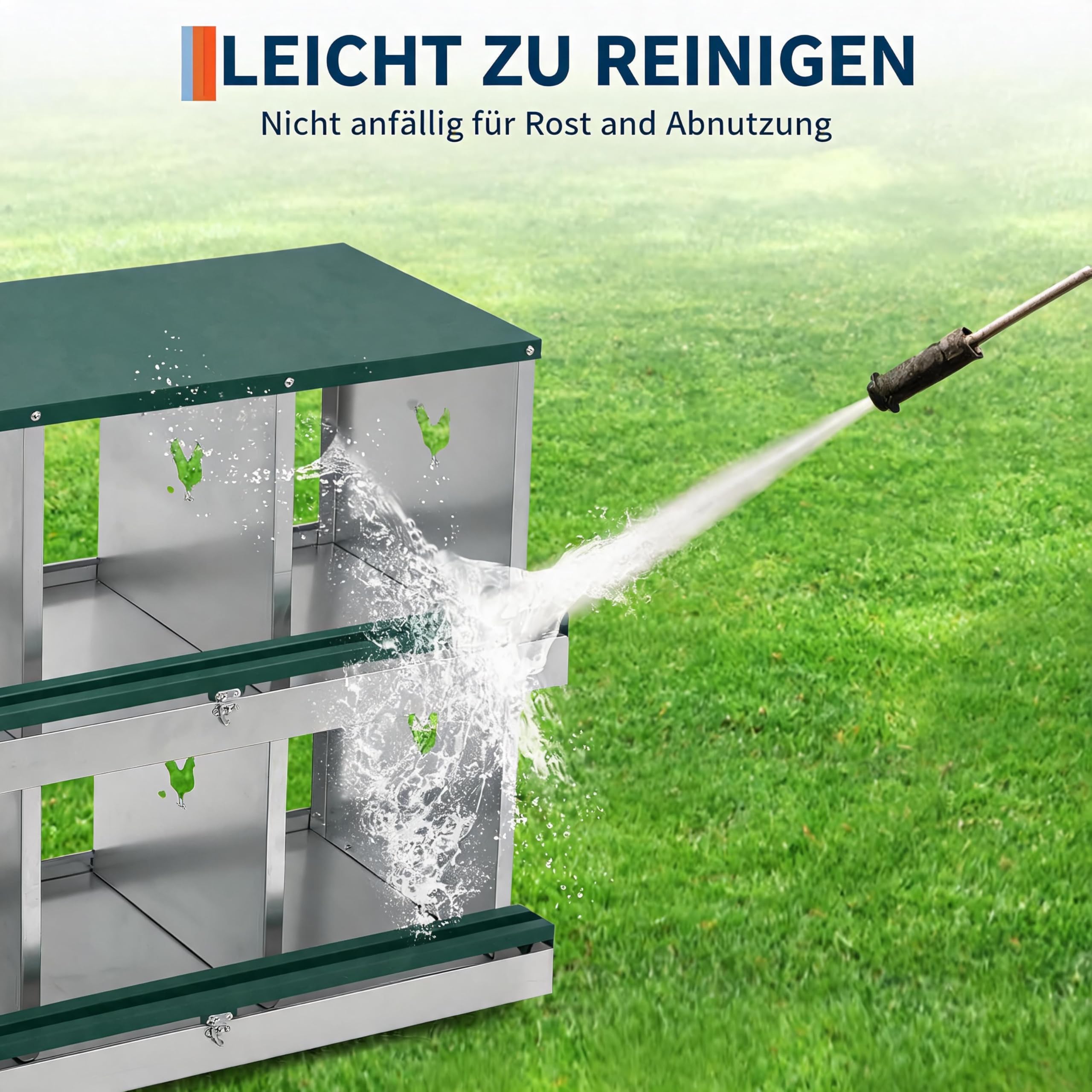 Hühner Legenest 8 Fächer Aus Metall, Zweilagiger Nistkasten | Hühnerstall Und Enten, Robustes Hühnernest Eierlegekasten Mit Belüftungslöchern, Leicht Zu Reinigen, Einfache Eierentnahme
