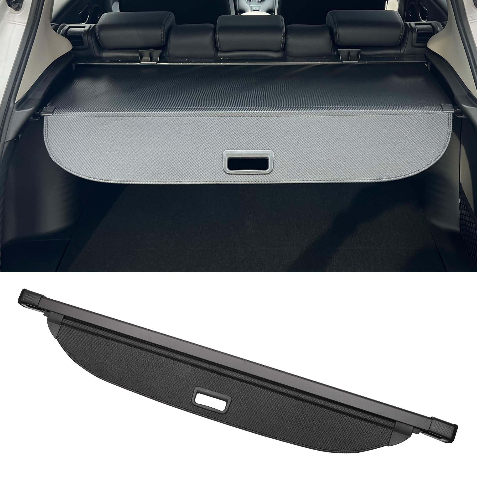 Motoforti Car Trunk Retractable Cargo Cover for Kia Sorento 2016-2020 Rear Trunk Parcel Shelf Luggage Security Shield Shade, Canvas Black Carbon Fiber