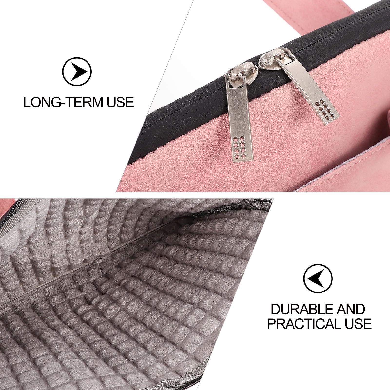 Borsa a Tracolla per Laptop 15,6" Rosa Antivento e Antigraffio, Custodia Protettiva Leggera per Computer e Tablet, Tracolla Regolabile, per Donne in Viaggio e Uso Quotidiano