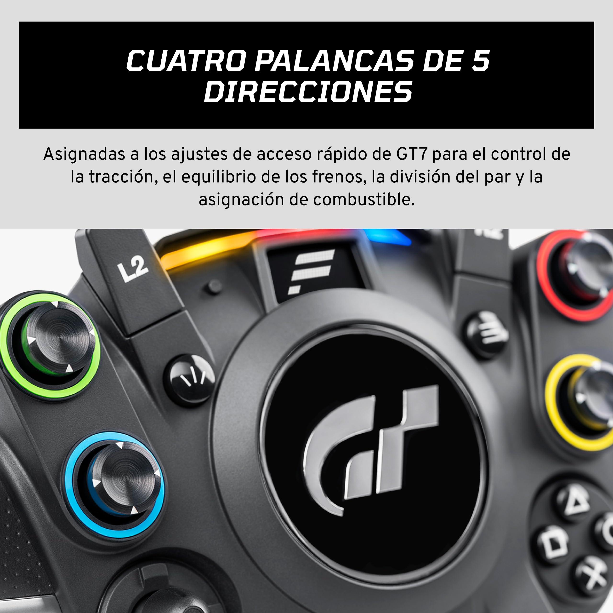 Fanatec CSL Elite Volante de Carreras, Base y Pedales Licencia Oficial Gran Turismo DD Pro Playstation – Volante Polyphony Digital, FluxBarrier Direct Drive, Juego de dos Pedales para PC, PS5, PS4