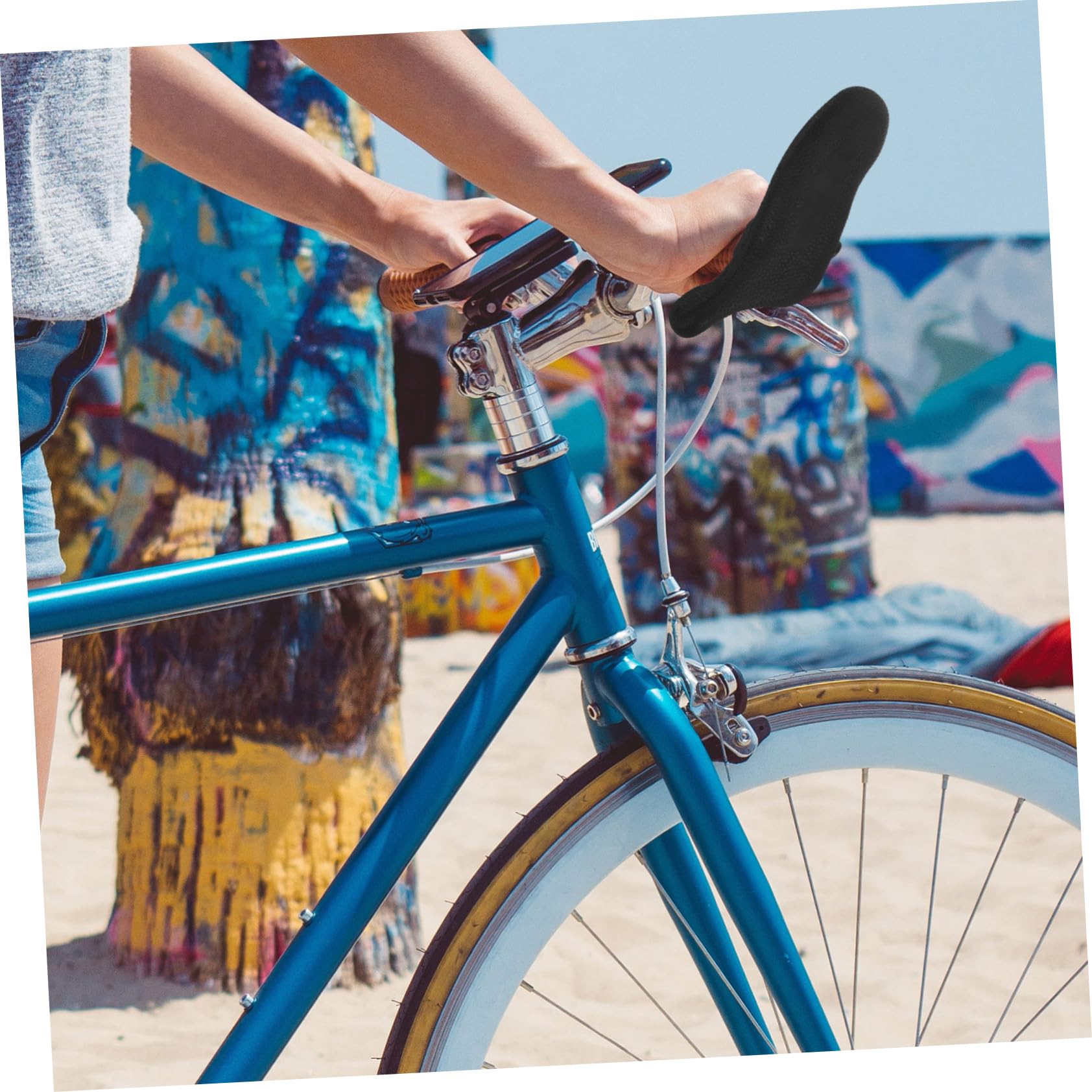 UKCOCO Poignées de Vélo pour Mountain Bike de Poignées Ergonomiques Antidérapantes Accessoires de Cyclisme pour Confort Optimal Lors de Longues