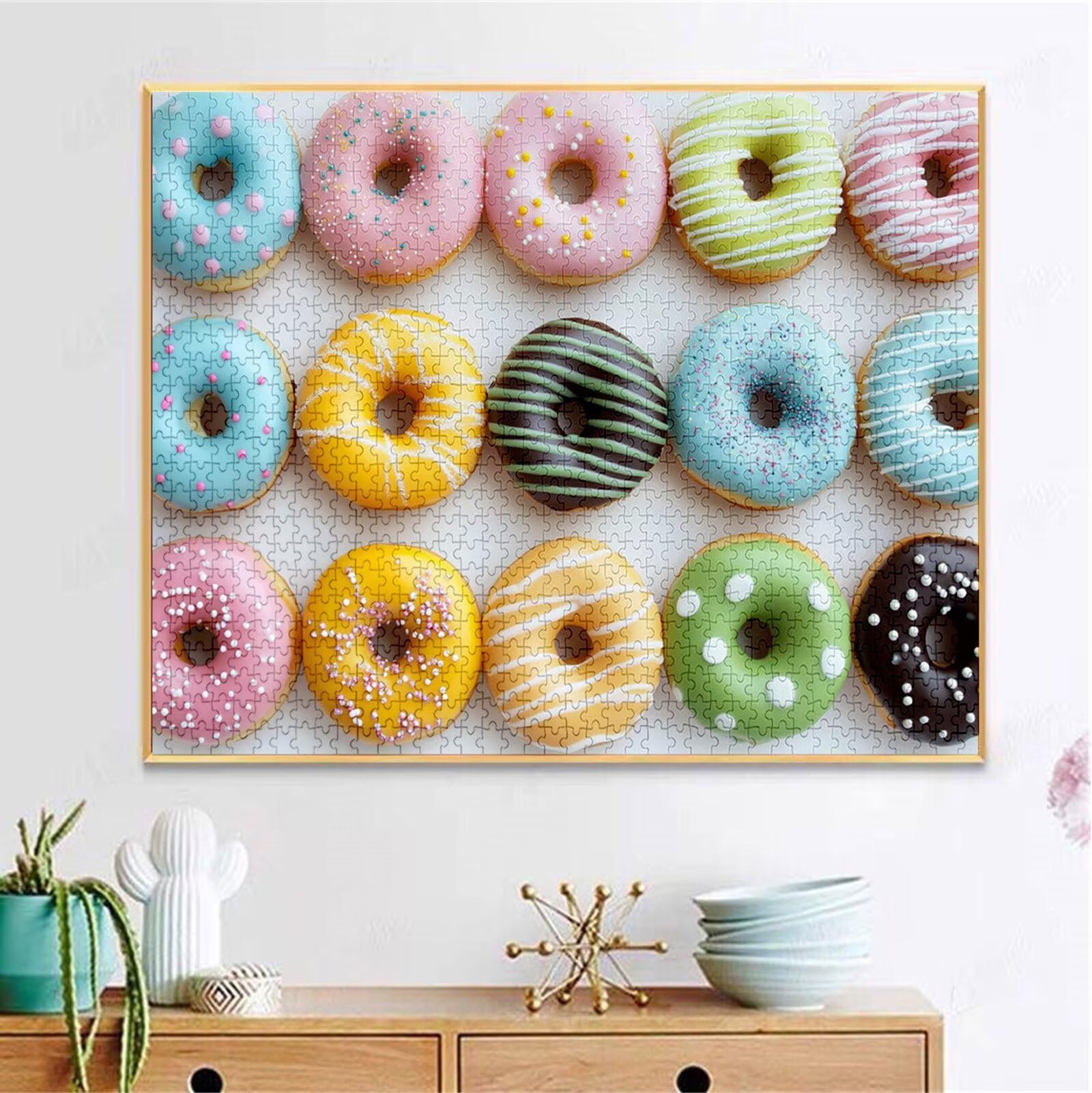Puzzle 2000 Pezzi, 3 4 5 Anni Puzzle Colore 6 7 8 Anni Giochi Educativi Sostenibili Con Motivi Per Adulti Da Gioco in Legno Di Alta Qualità Jigsaw Macaron per Gioco Familiare, Regalo Natale H-7997