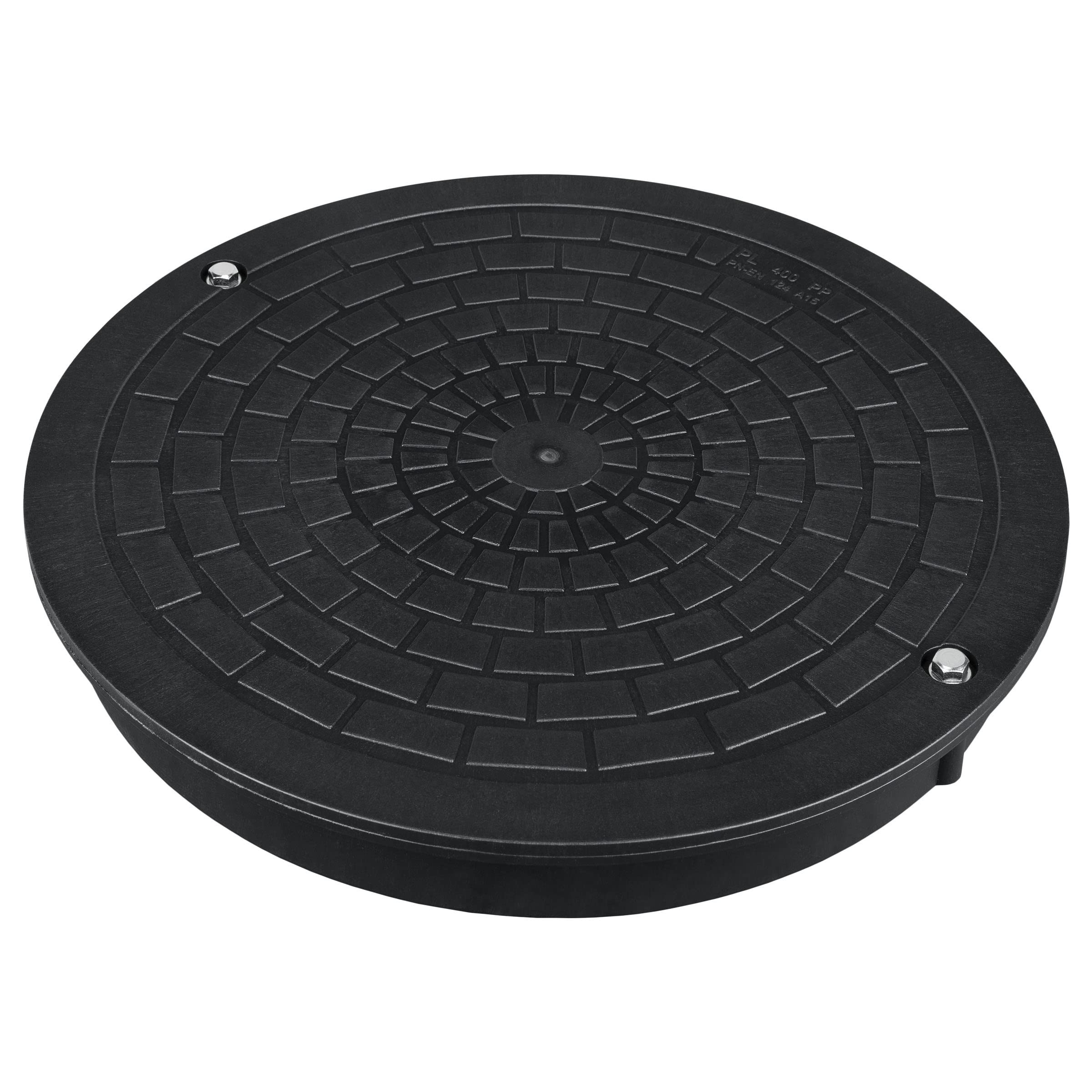 Manhole Cover for Smooth Pipe 400mm Underground Drainage Inspection Chamber Lid Black โ image 1