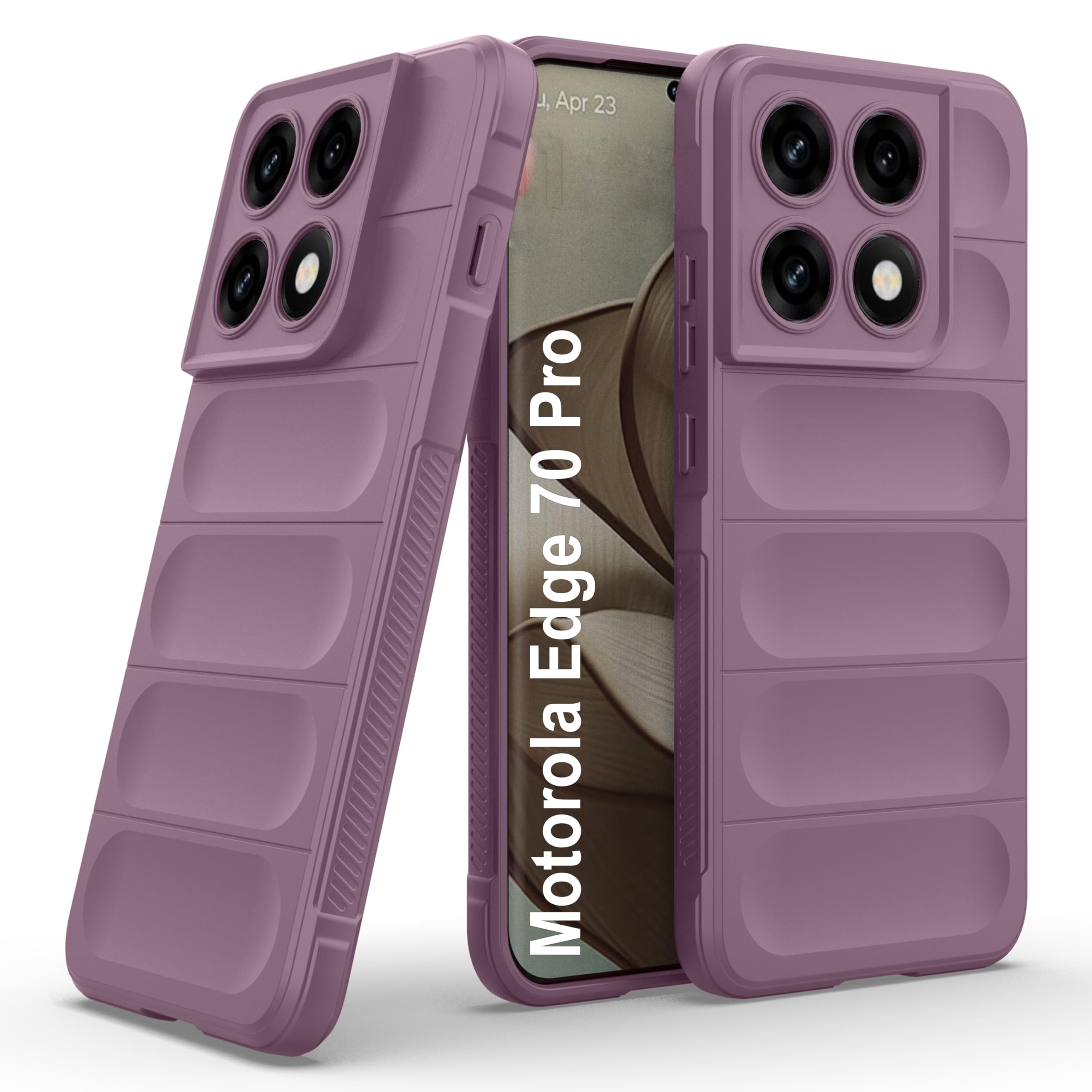 Zapcase Back Case Cover for Motorola Edge 70 Pro | Compatible for Motorola Edge 70 Pro Back Cover | Liquid Silicon Magic Case with Camera Protection | Lavender