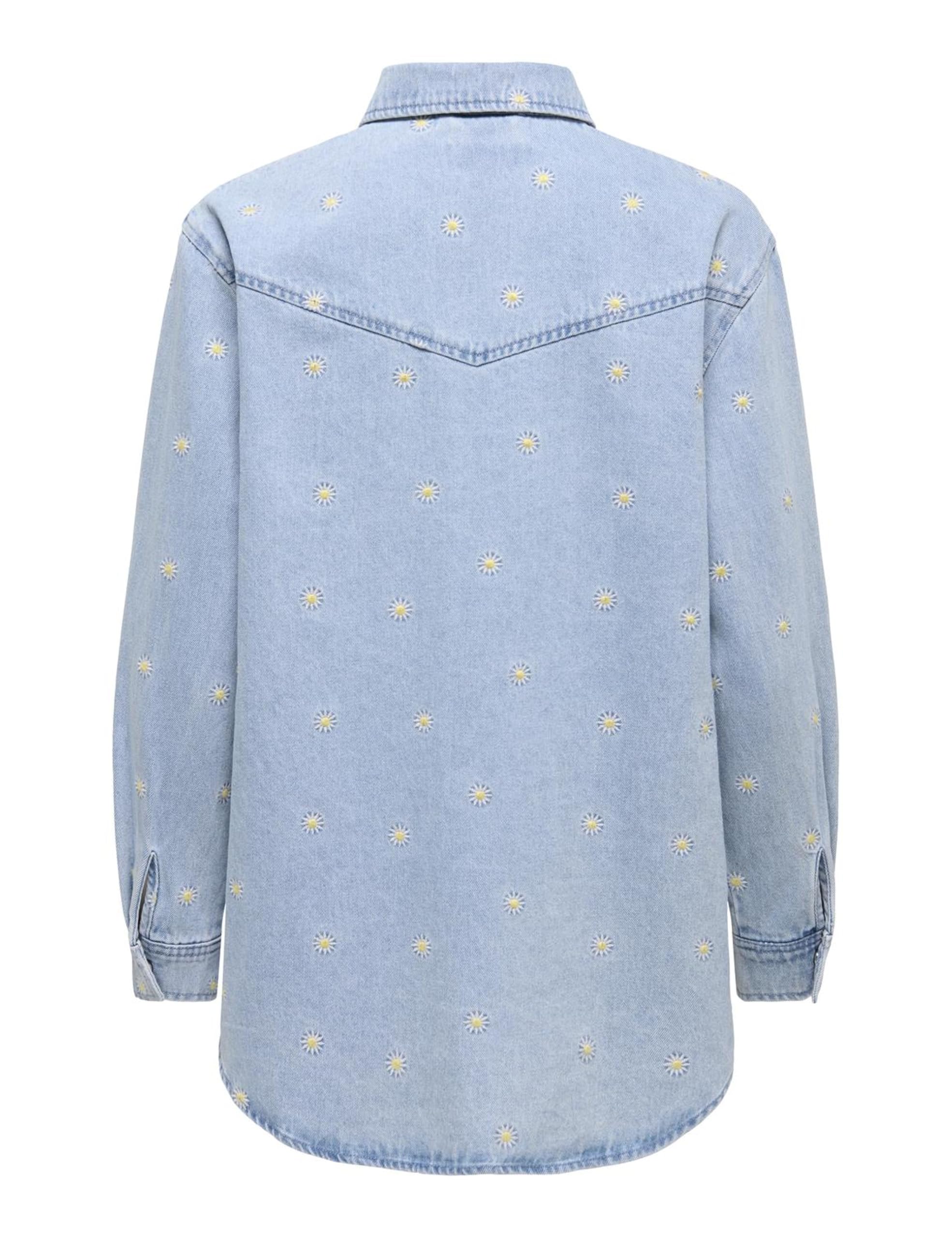 ONLY Damen Onlvera Ls Daisy Emb DNM Shirt Qyt Onlvera Ls Daisy Emb DNM Shirt Qyt (1er Pack)
