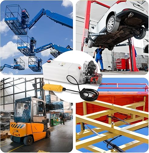 Miniatura 6 de Bomba hidráulica de 8 cuartos de galón Unidad de potencia hidráulica de 12 V CC, bomba hidráulica de doble solenoide de doble efecto con depósito de