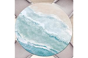 Coastal Beach Round Fitted Tablecloth