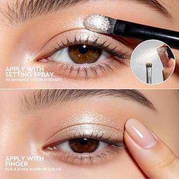 Glitter Eyeshadow, Metallic Shimmer Single Eye Shadow, Lavender Shimmer