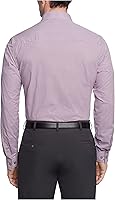 Vista 2 de Kenneth Cole Unlisted - Camisa de vestir para hombre, ajuste delgado, cuadros y rayas (estampadas)