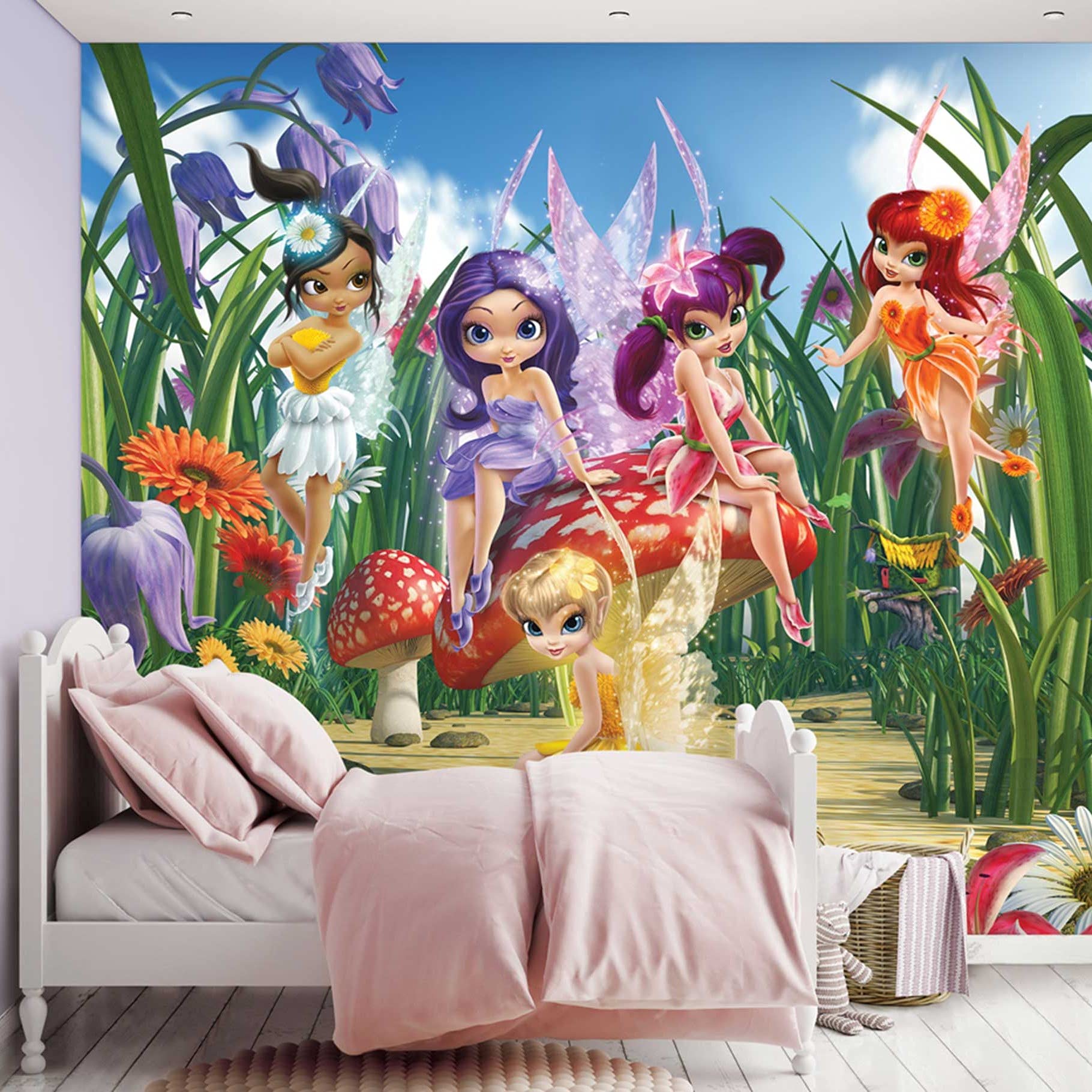 Walltastic Magiczne wróżki 41790 tapeta mural, papier FSC, wielowa, 20 m wysokości x 25 cm szerokości, 1 rozmiar