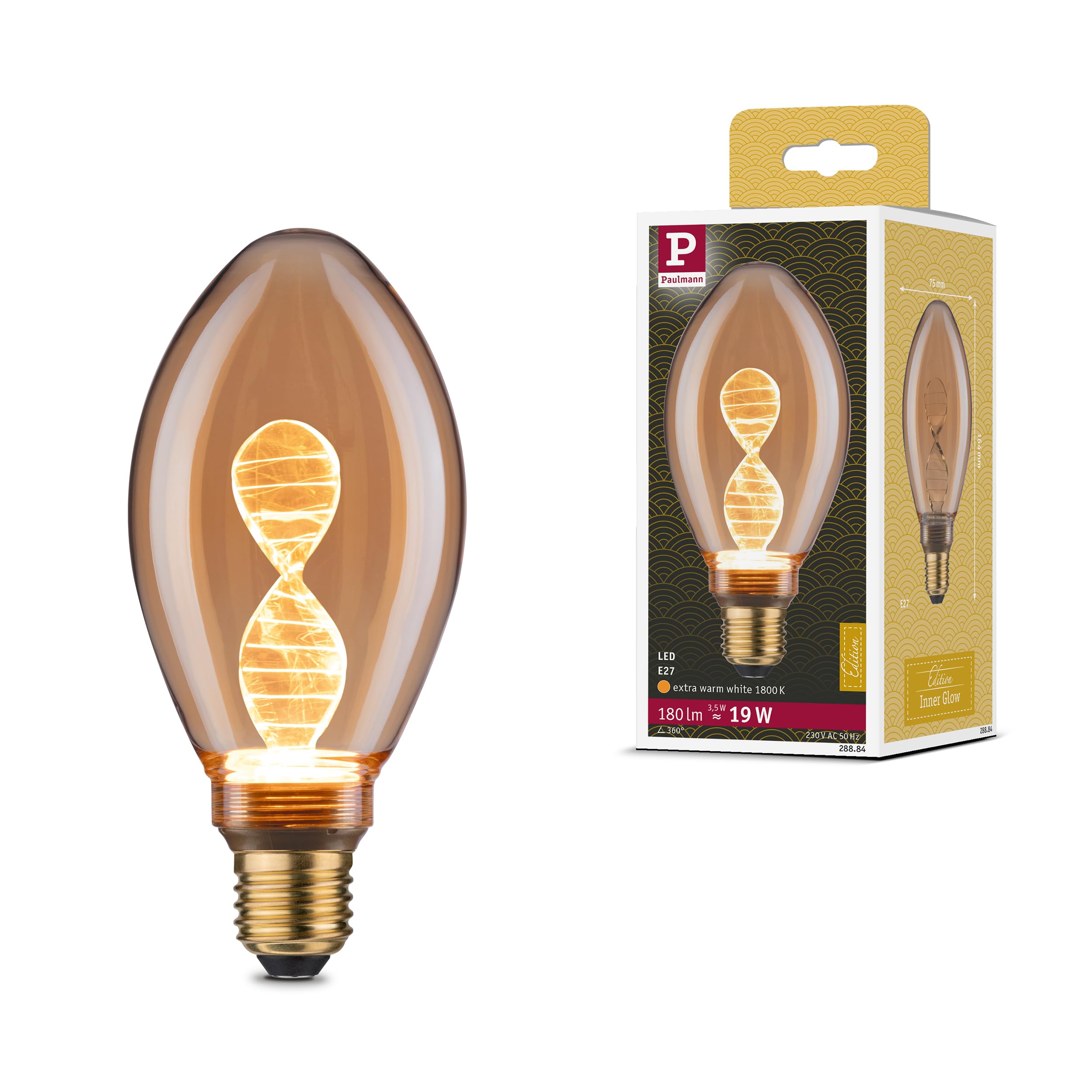 Paulmann 28884 LED lamp Inner Glow Edition Bulb B75 180lm Gold 3.5W Lamp Gold 1800K E27