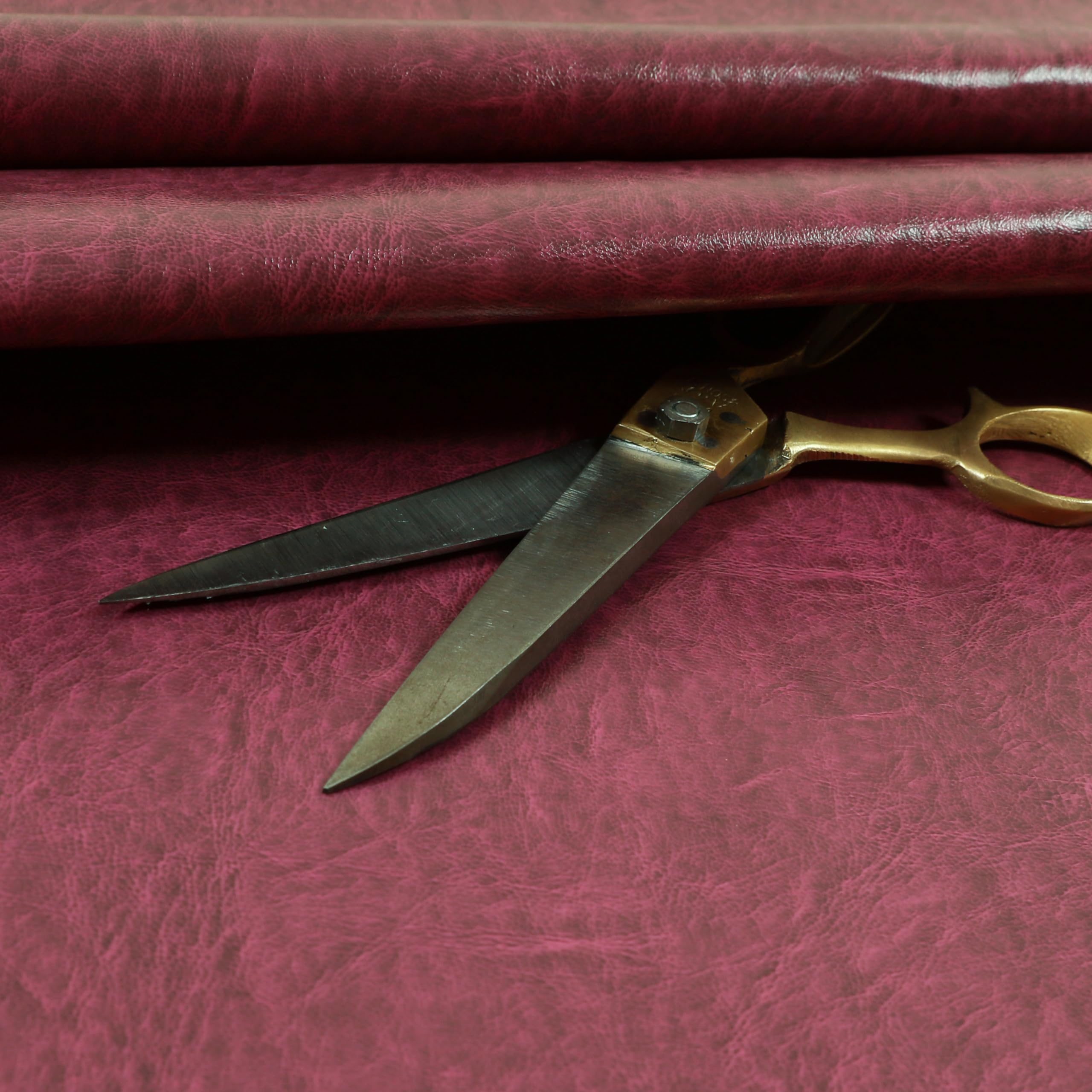 Redbrick Mill Fabrics Flame Retardant Soft Sheen Vinyl Mulberry Faux Leather Upholstery Fabric Perfect for Furnishing (Per Metre) — image 1