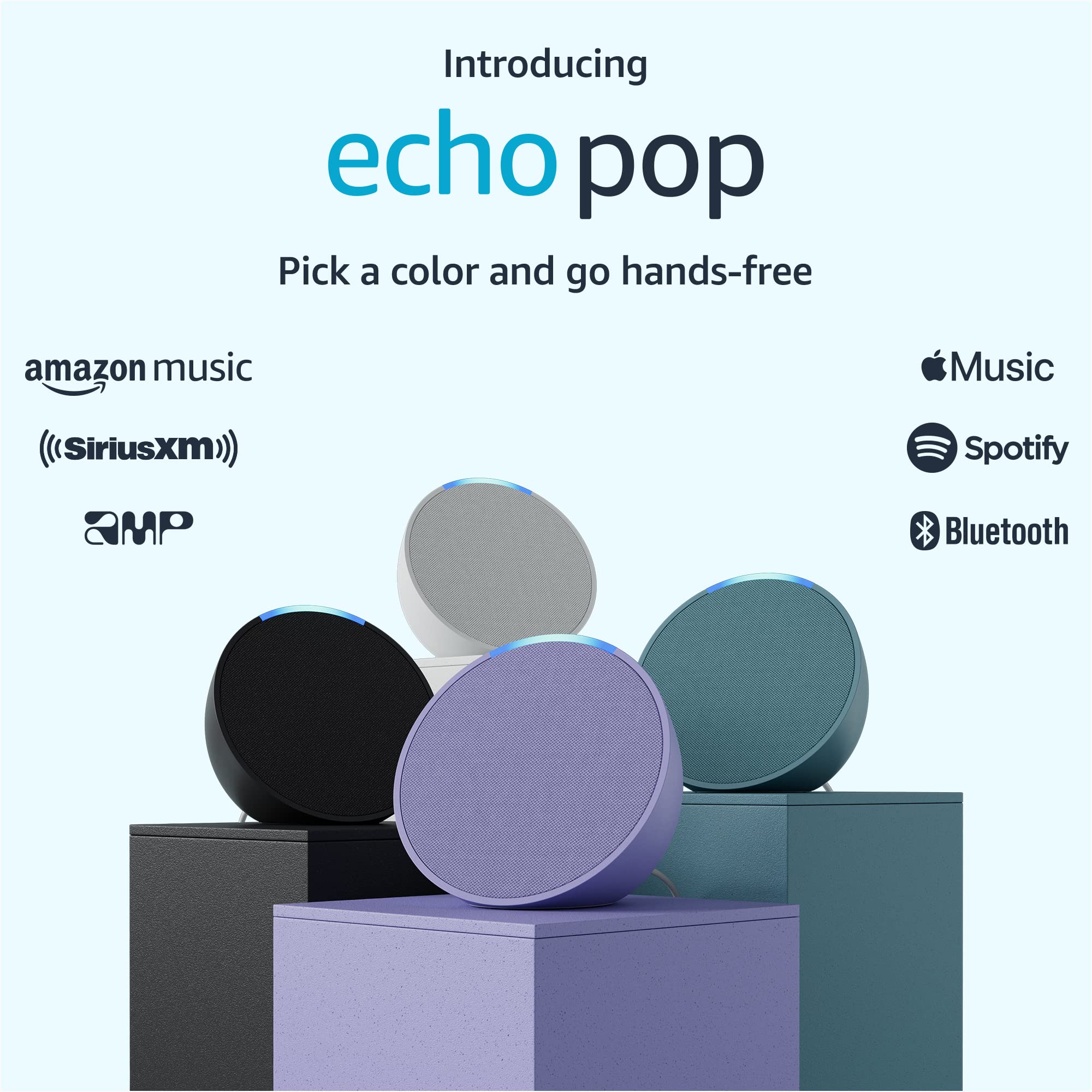 Amazon Echo Pop (newest model), Our smallest Alexa speaker, Fits in any room, Lavender Bloom - Image 8