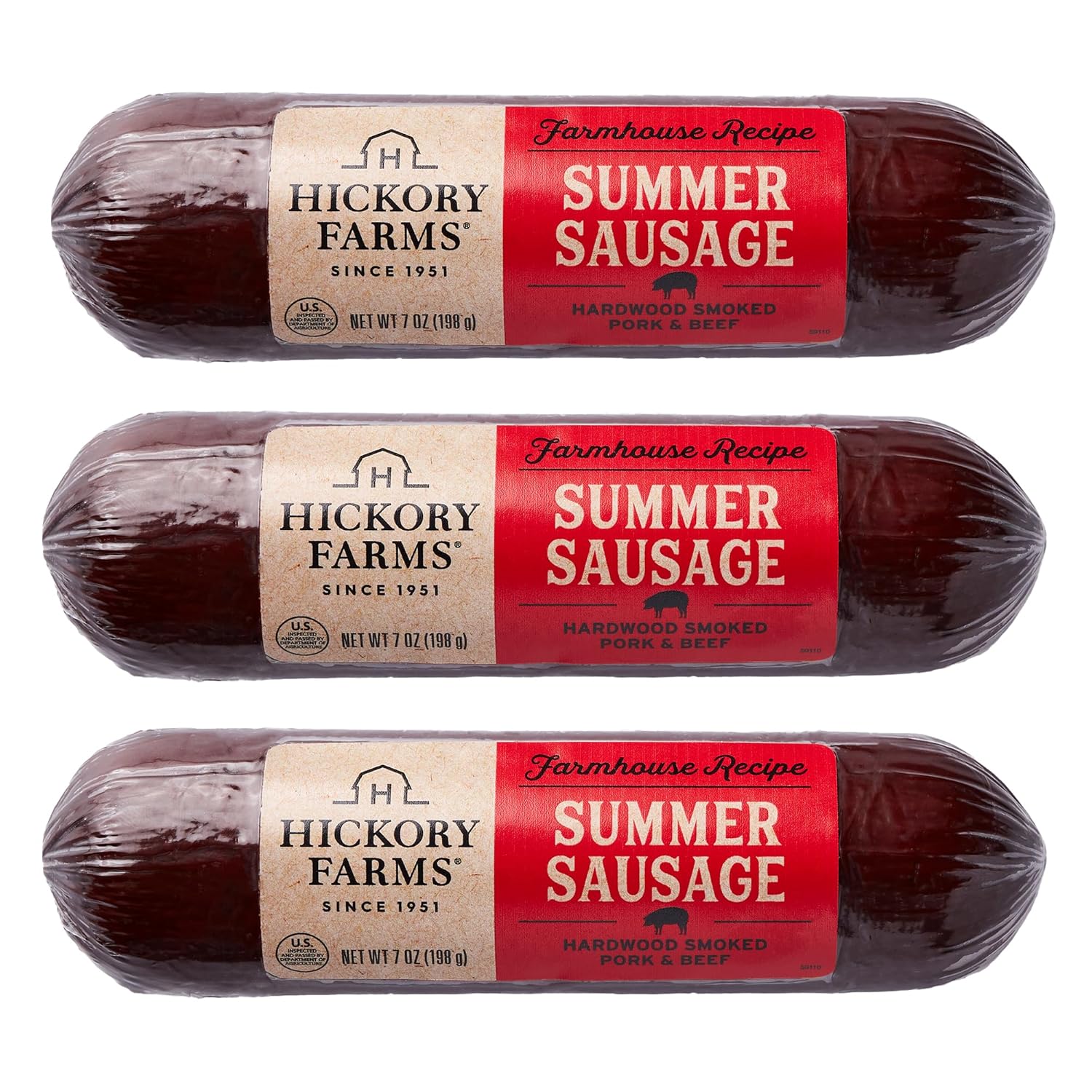 Hickory Farms Farmhouse Summer Sausage 3Pack, 7 ounces