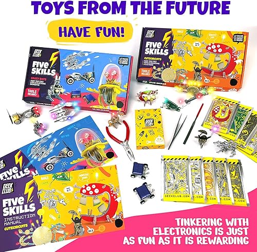 Miniatura 3 de Geek Club Robot Kit de construcción para niños y adultos – Lindo kit de robótica STEM – Kits educativos robóticos – Placa de circuito para niños –