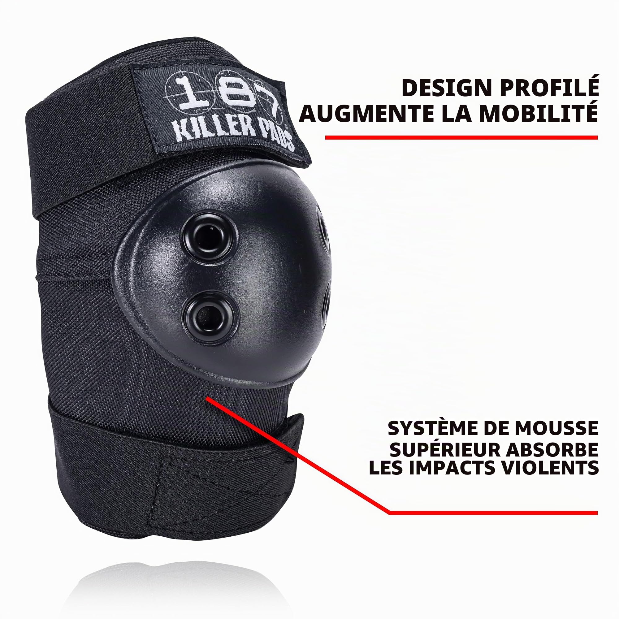 Killer Pads Junior Six Pack Équipement de Protection pour Enfant Noir Taille Unique
