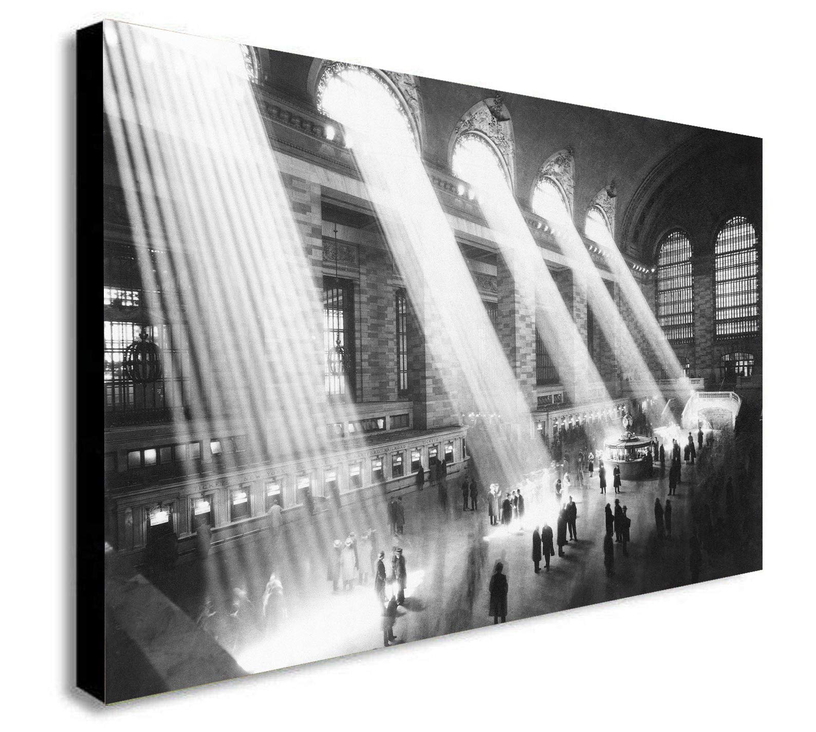 Fab Grand Central Station New York - 1913 - Canvas Wall Art Framed Print - Various Sizes (A4 12X8 Inches)