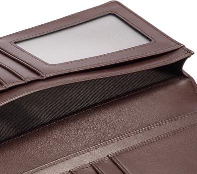 Amazon Com Hiscow Bifold Long Wallet With 15 Credit Card Slots Italian Calfskin Coffee Amazon Com Hiscow Bifold Long Wallet With 15 Credit Card Slots Italian Calfskin Coffee
