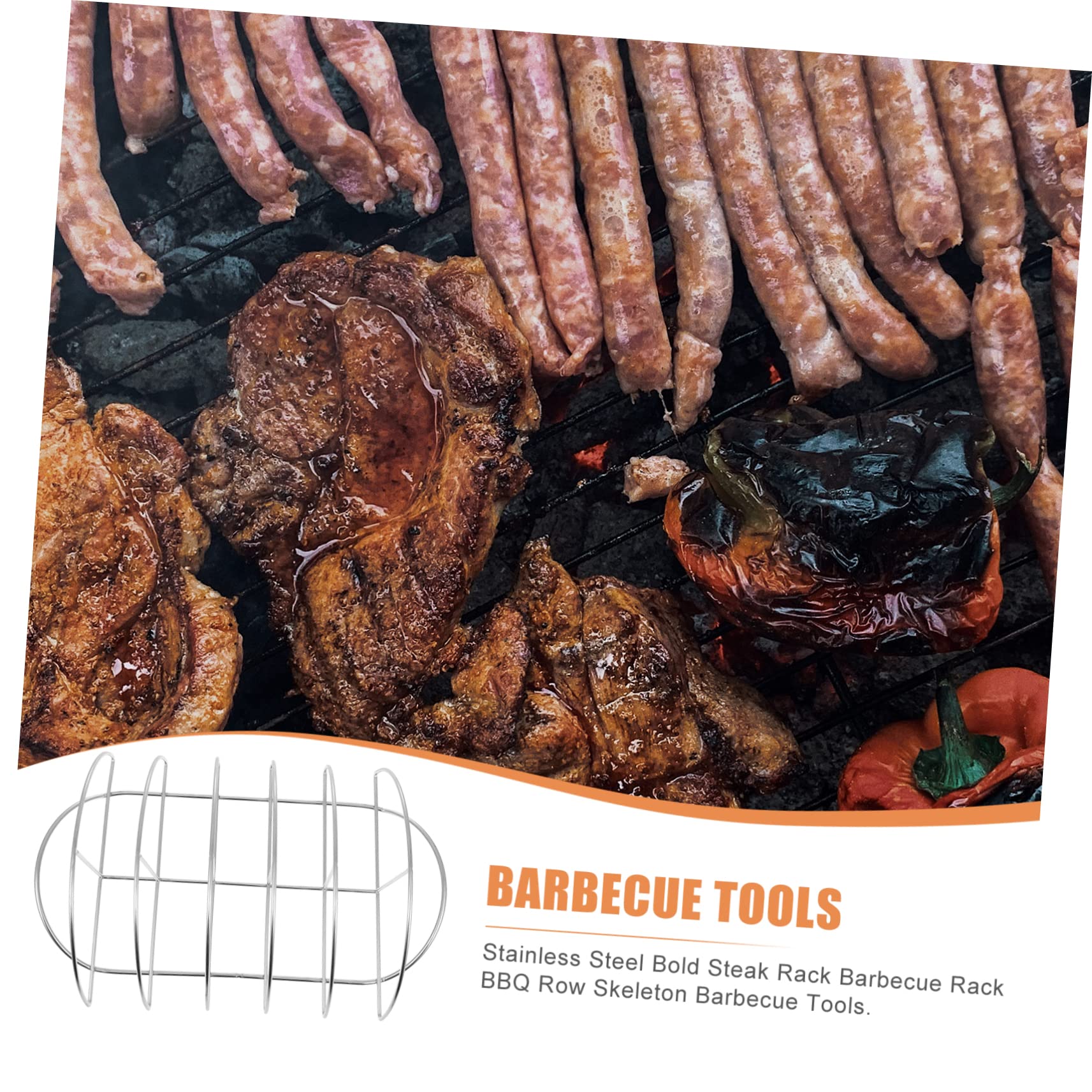 1 Stück Rippchenhalter aus Edelstahl, Tragbar für BBQ Grillzubehör