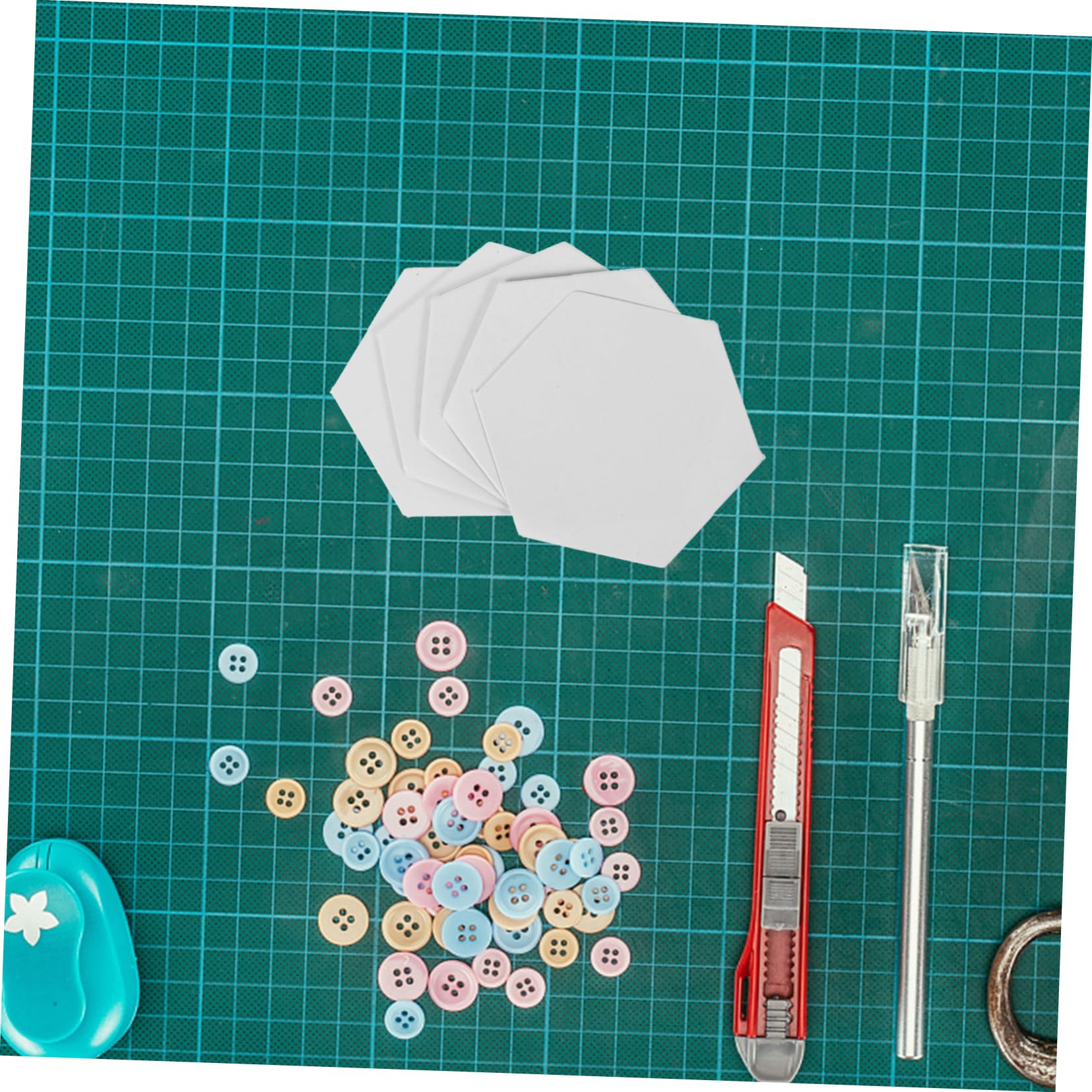 Gadpiparty 3 Set Carta Esagonale Decorativa Strumenti Per Patchwork Riutilizzabili Per Progetti Artigianali E Fai Da Te Leggeri E Facili Da Trasportare 300 Pezzi * 3
