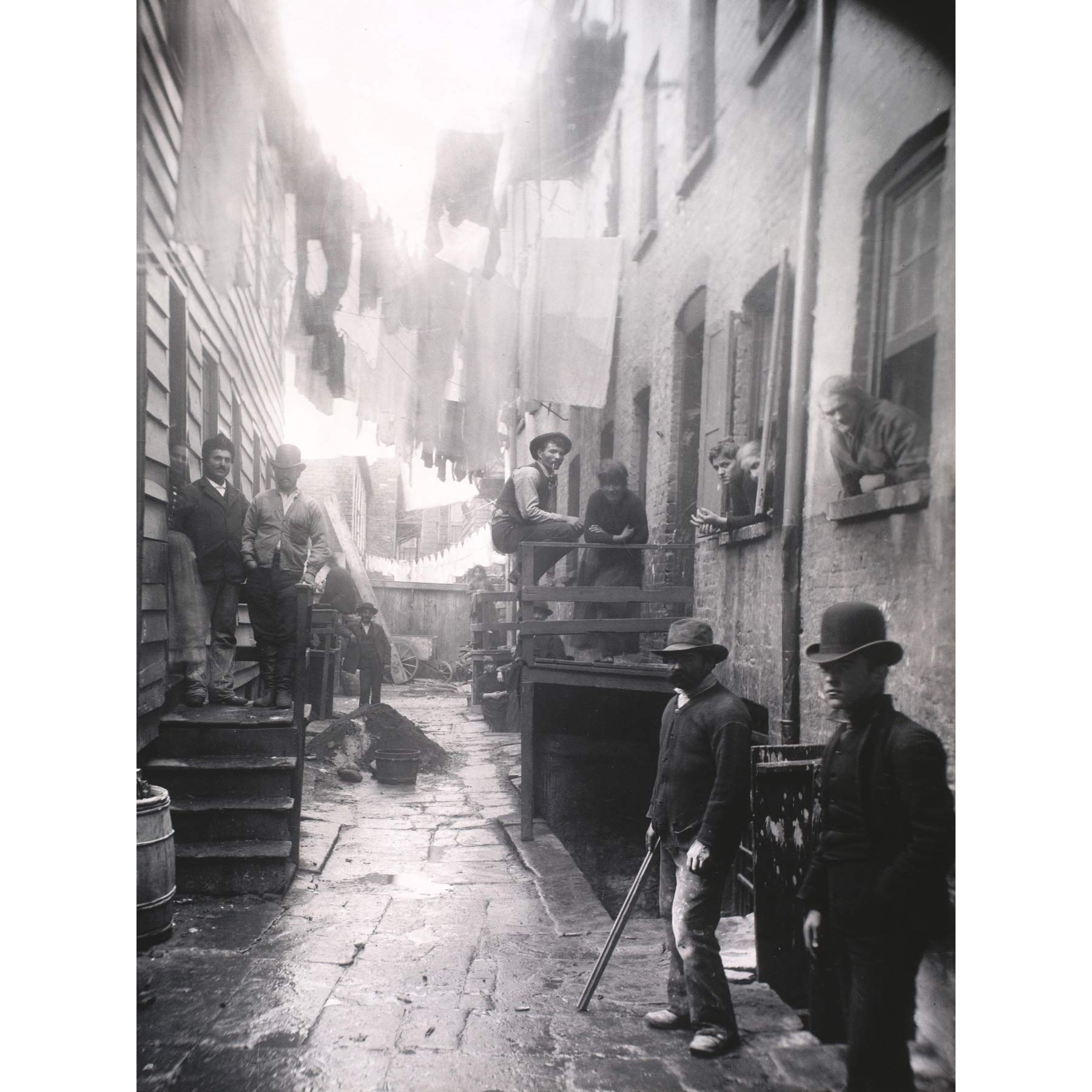 Artery8 Riis Bandits Roost Mulberry Street New York 1888 Extra Large XL Wall Art Poster Print